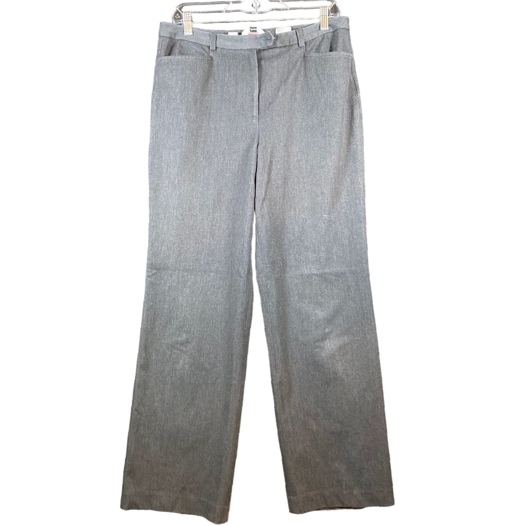 Talbots Talbots Womens Pants Gray High Rise Straight Workwear Polyester Blend Stretch 10 Size 24" / US 00 / IT 34 - 2 Thumbnail