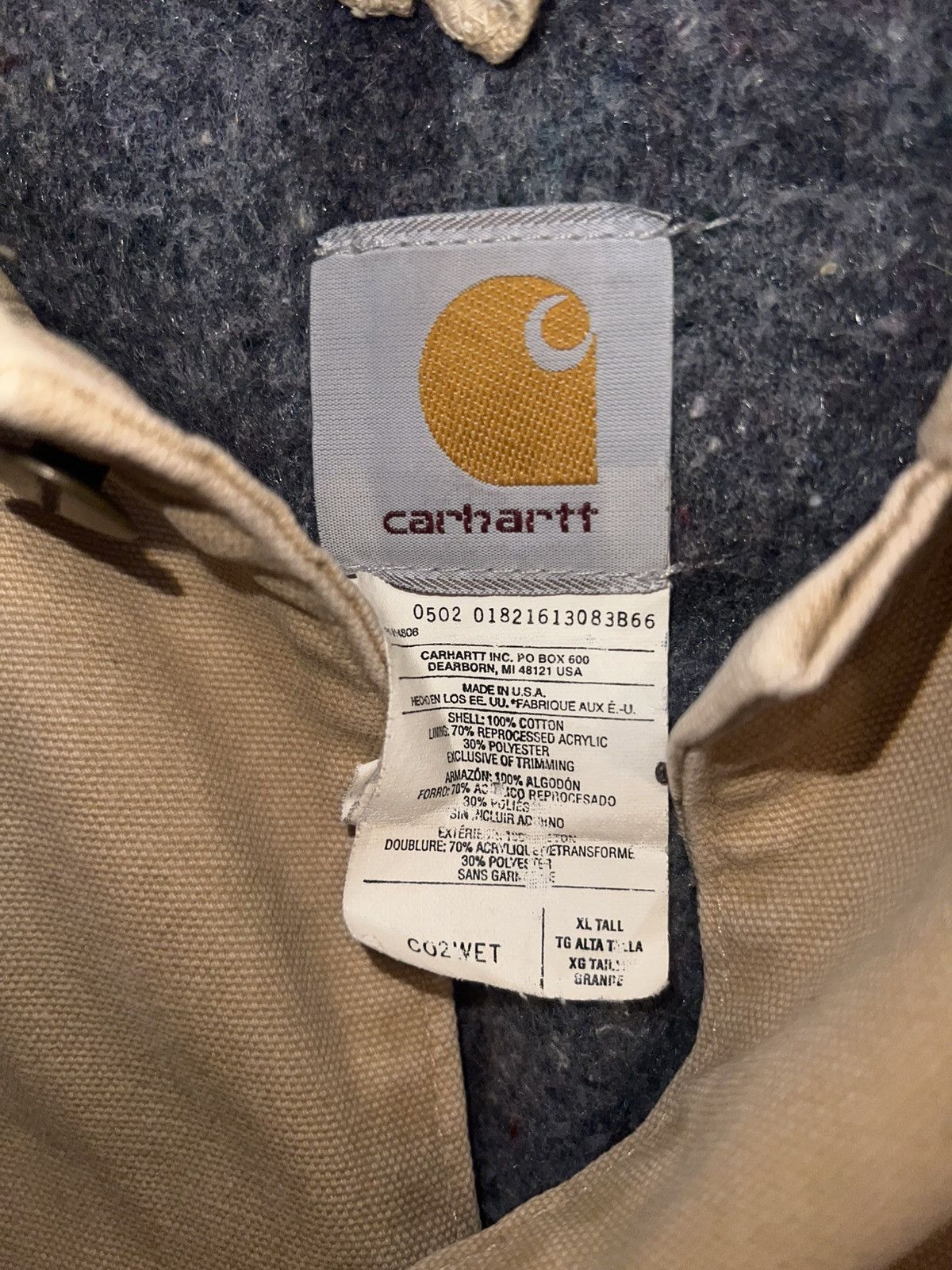 Carhartt Vintage 1980s Carhartt Button up Blanket Lined Chore Coat Size US XL / EU 56 / 4 - 3 Thumbnail