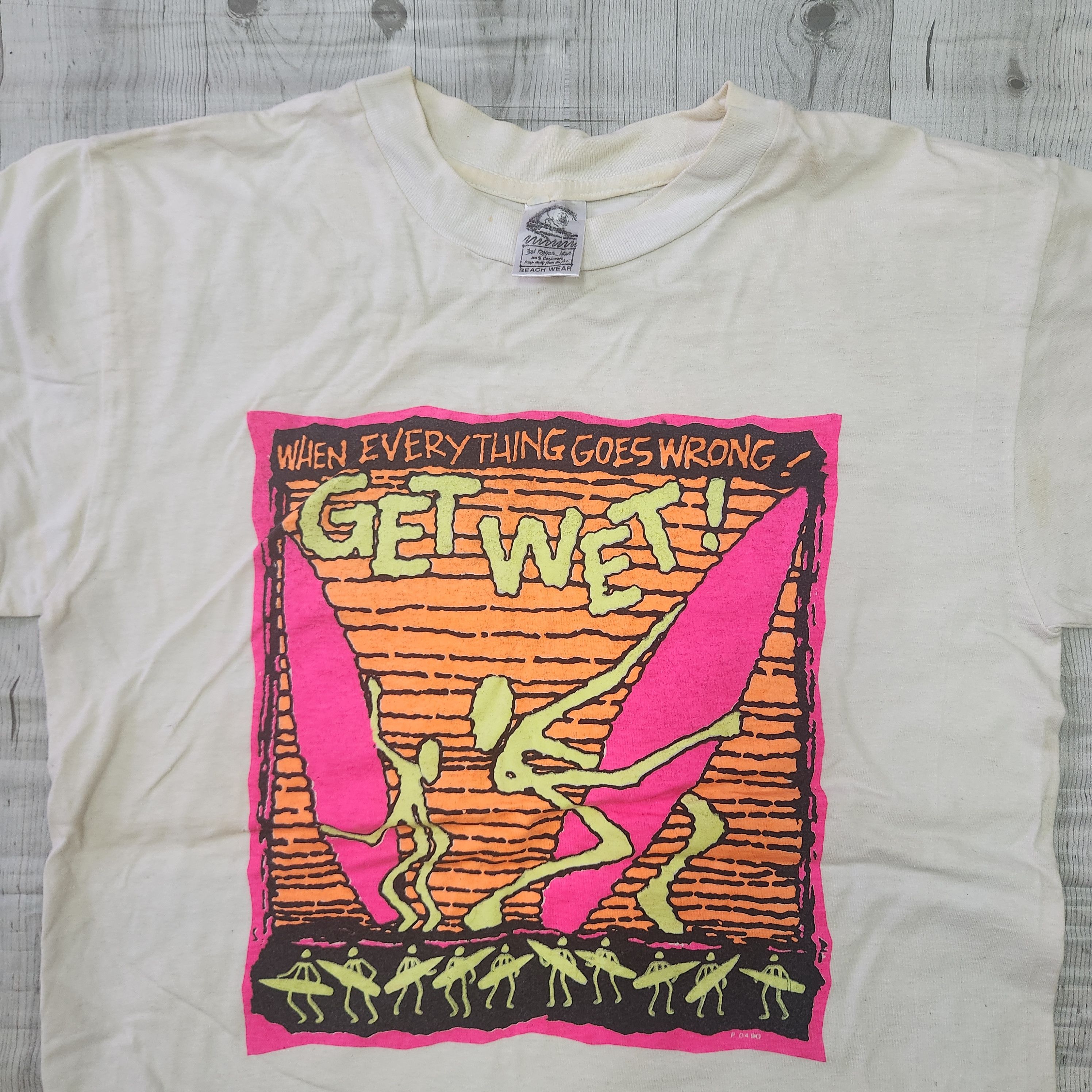 Vintage Vintage 1990s Bali Surf TShirt Get Wet Single Stitches Size US S / EU 44-46 / 1 - 7 Thumbnail