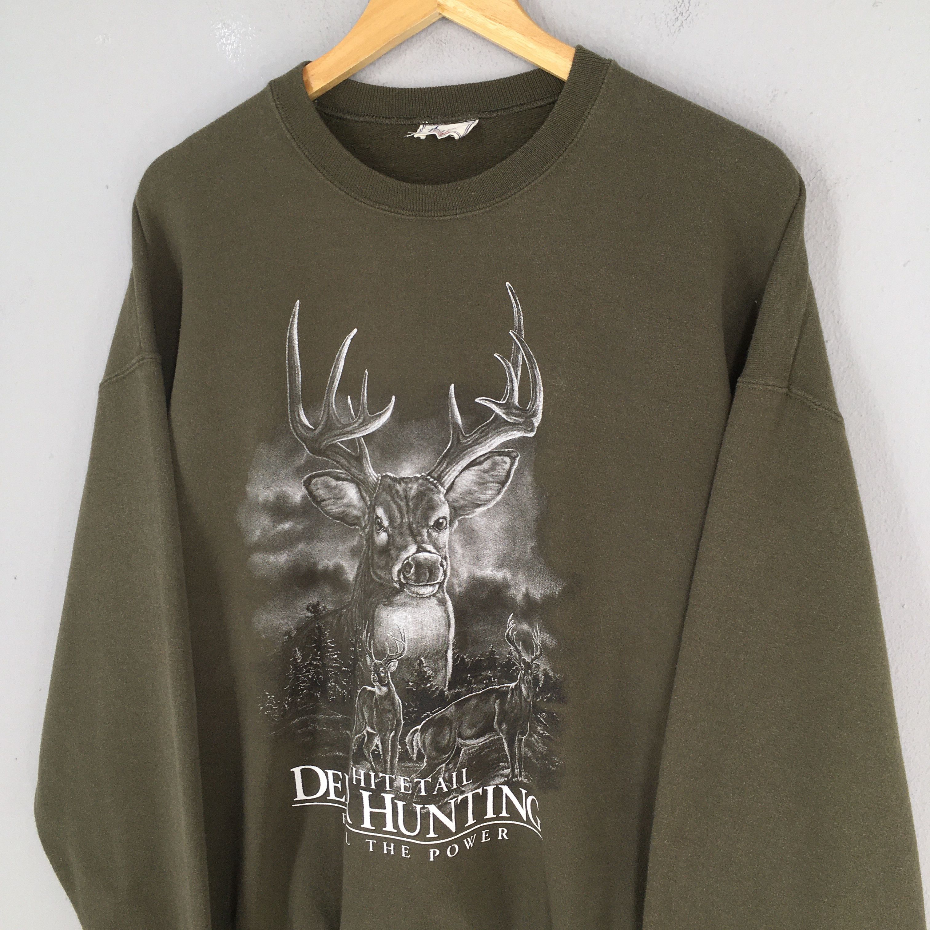 Habitat Vintage Whitetail Deer Hunting Sweatshirt XLarge Size US XL / EU 56 / 4 - 3 Thumbnail