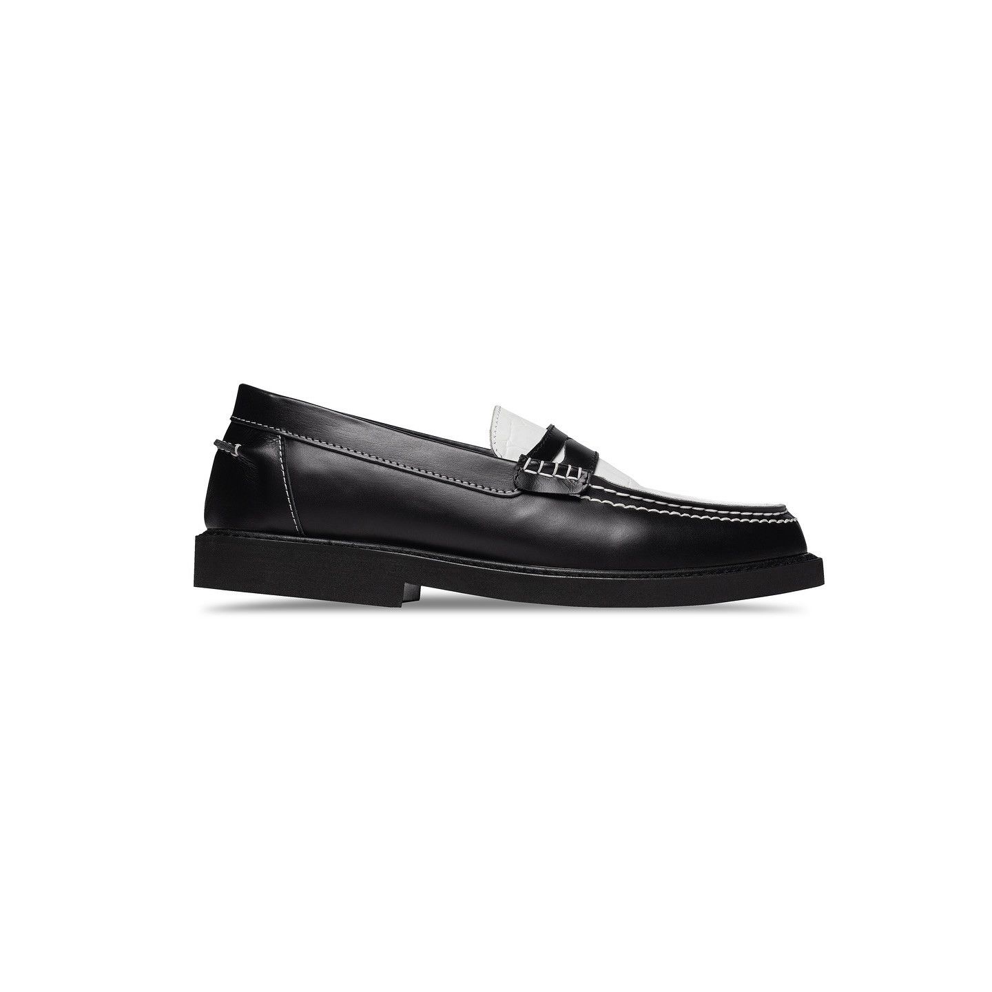 Designer Paradox Classic White and Black Primal Croco Leather Size US 10 / EU 43 - 4 Thumbnail