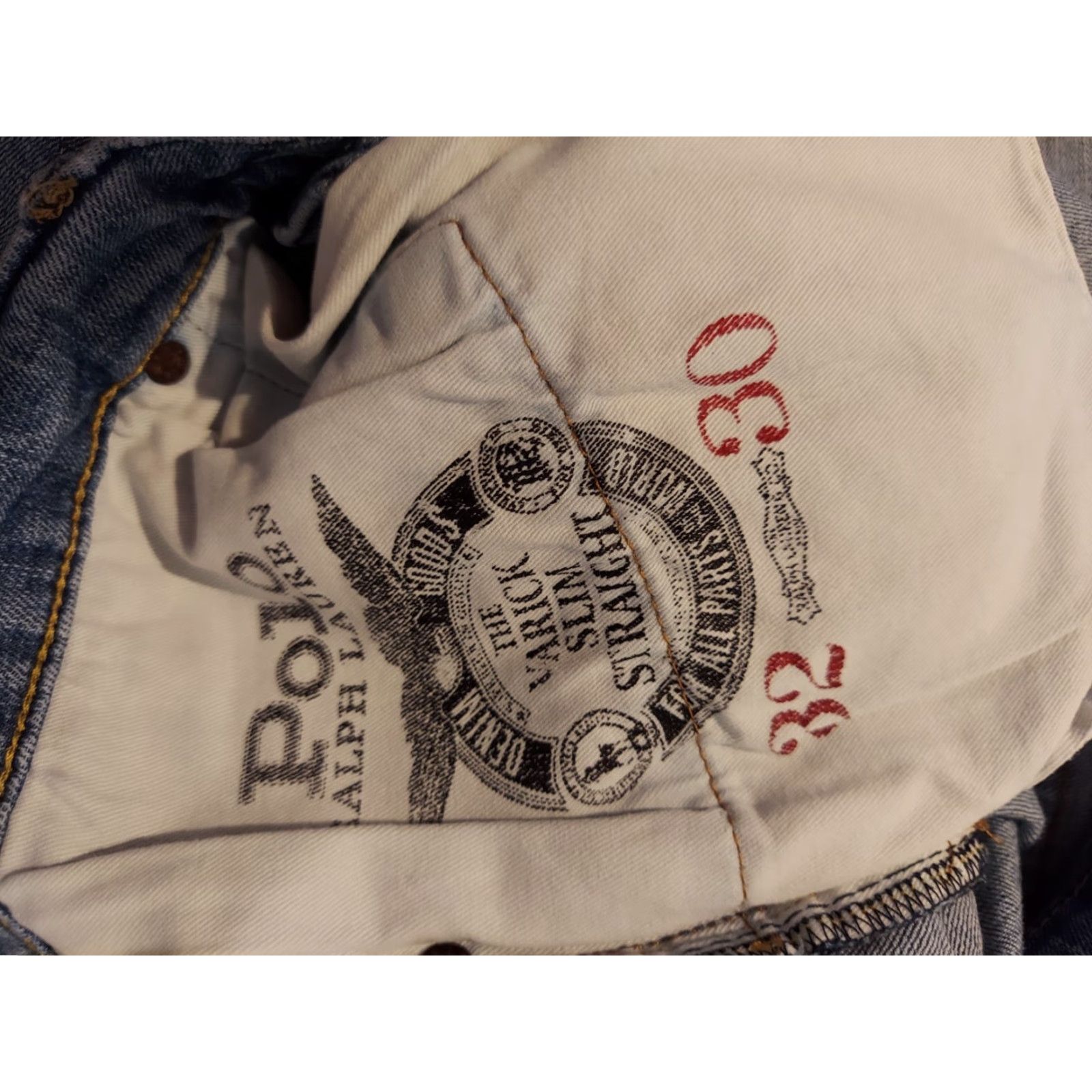 Polo Ralph Lauren VINTAGE Polo Ralph Lauren Jeans 32x30 Varick Slim Straight Denim Pants Stretch Men Blue Jeans Slim Straight Mens Regular Restored Size US XS / EU 42 / 0 - 7 Thumbnail