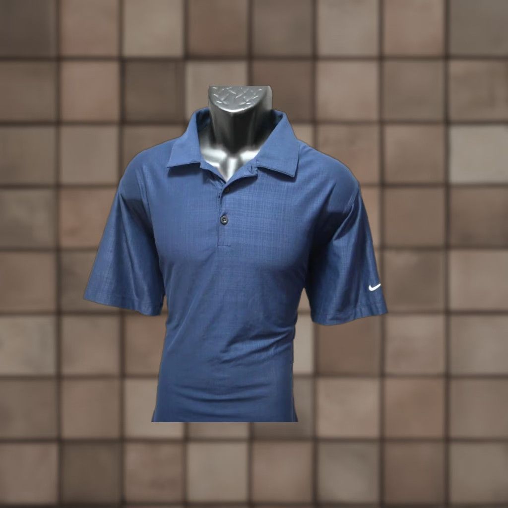 Nike Golf Polo Shirt Dri Fit Performance Dark Blue Short Sleeve Mens M