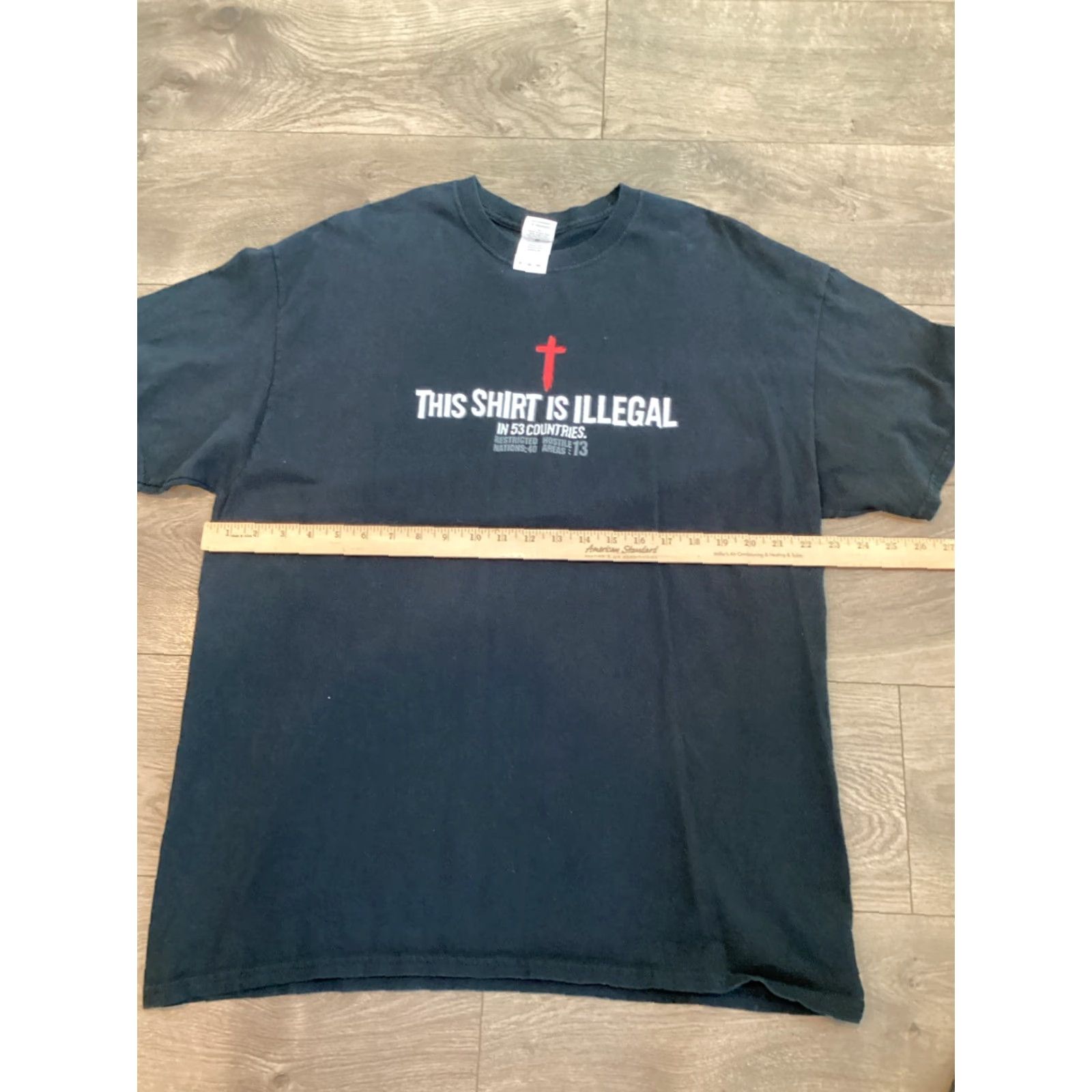 Gildan VINTAGE Y2K I Am Not Ashamed The Gospel Power Of God Jesus Black Shirt XL Men T-Shirt 2000s Gospel Tee Mens Black 2000s Jesus Shirt Size US XL / EU 56 / 4 - 6 Thumbnail