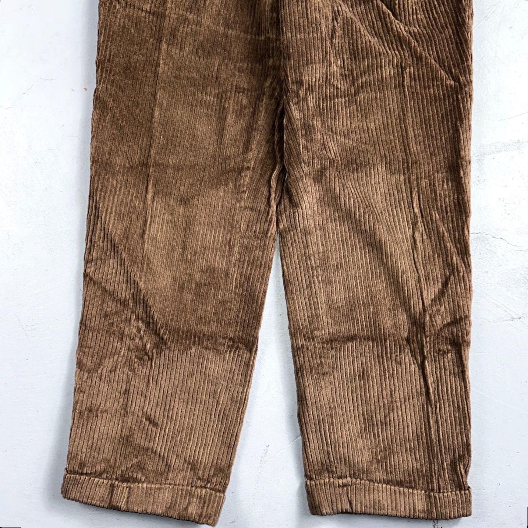 Vintage J. Peterman Pants Mens 38 Brown Thick Corduroy Pleated Chino Straight Pockets Size US 38 / EU 54 - 3 Thumbnail