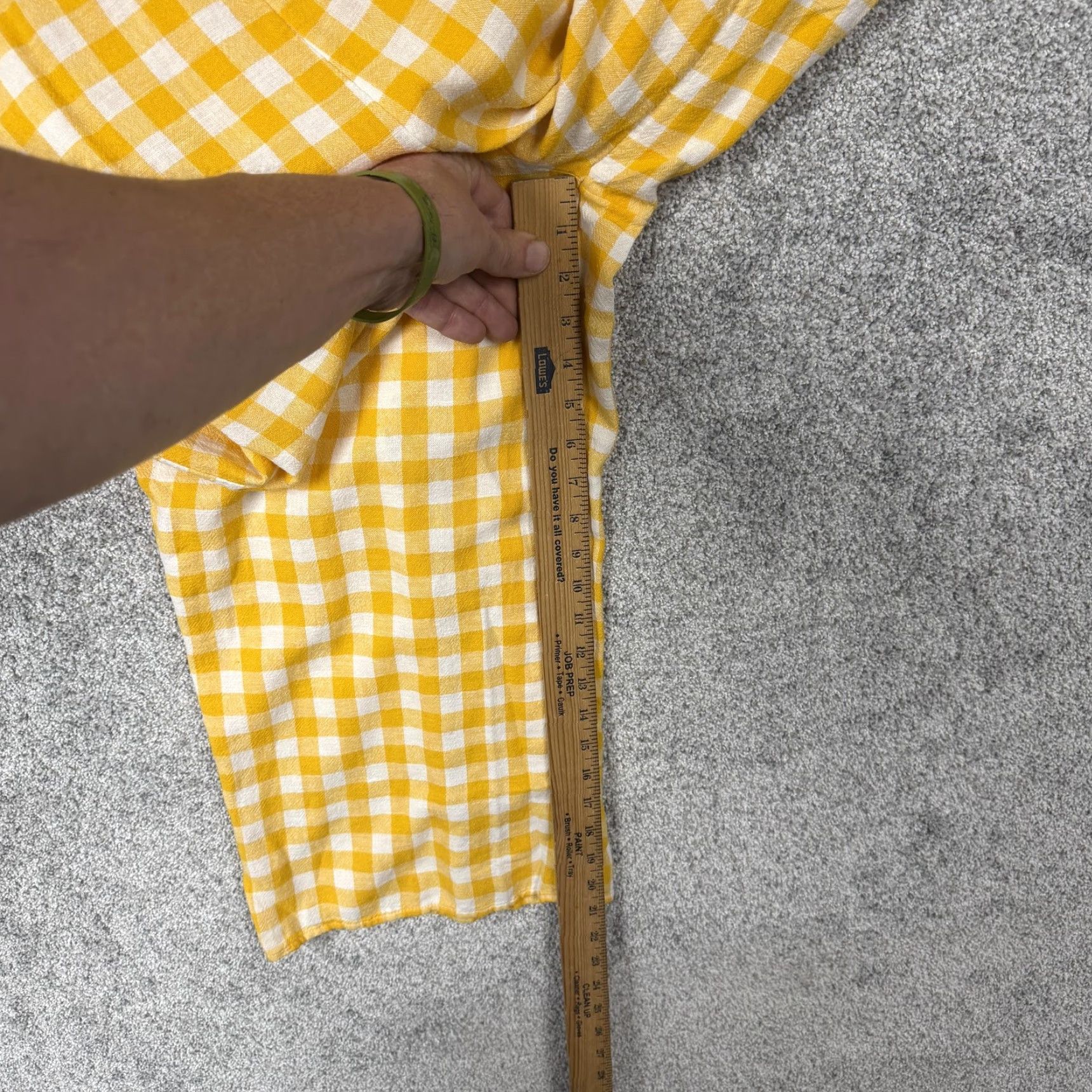 Old Navy Old Navy Jumpsuit Womens M Yellow Gingham Plaid Wide Leg Coastal Academia NWT Size 32" / US 10 / IT 46 - 6 Thumbnail