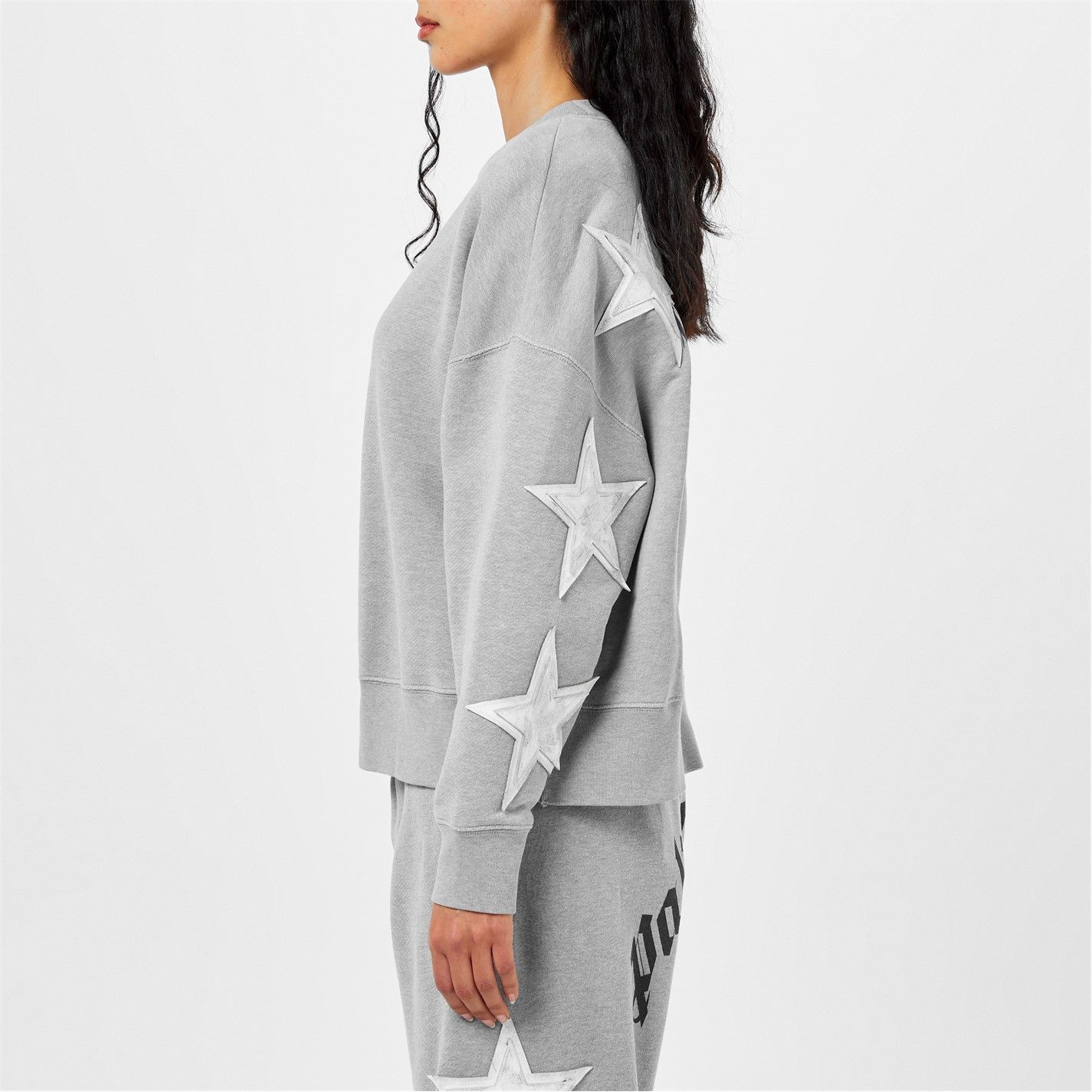Palm Angels o1g2r1mq0325 Star Logo Sweatshirt in Grey Size M / US 6-8 / IT 42-44 - 4 Thumbnail