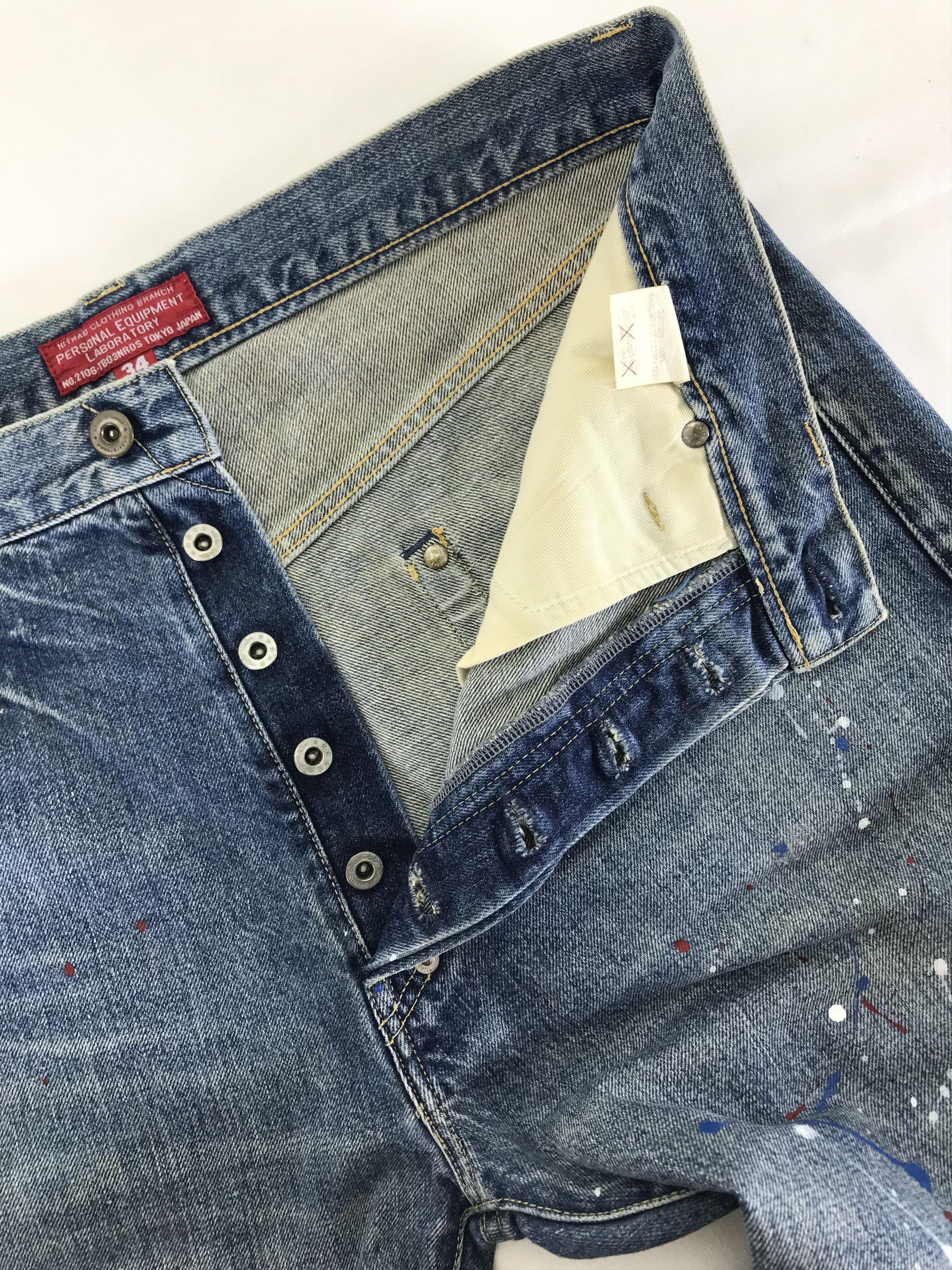 Nitraid Vintage Nitraid Japanese Paint Splatter Jeans Size US 34 / EU 50 - 9 Thumbnail