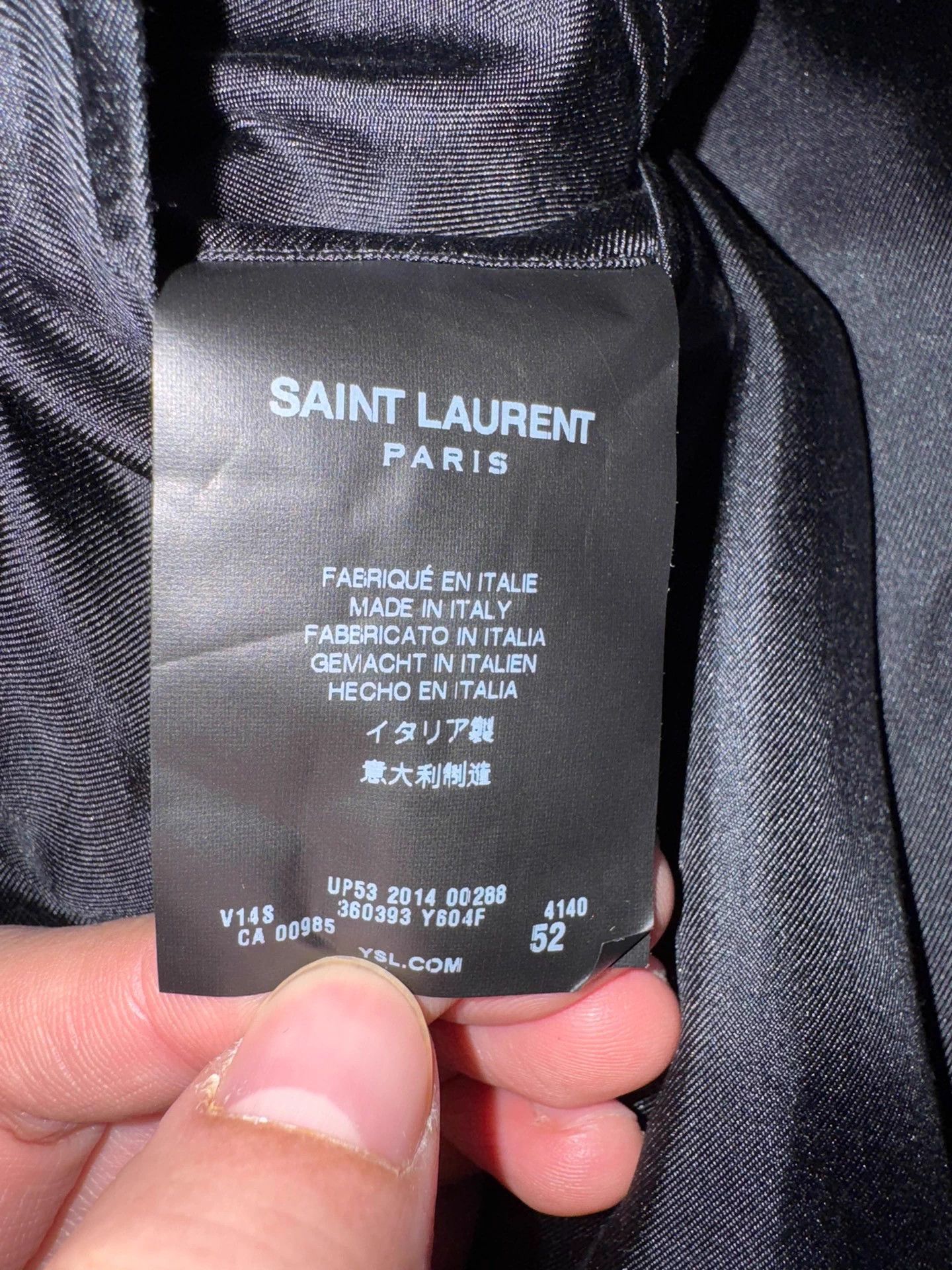 Saint Laurent Paris Saint Laurent SLP men's Ink Blue Velvet blazer 52 Size 52L - 5 Thumbnail