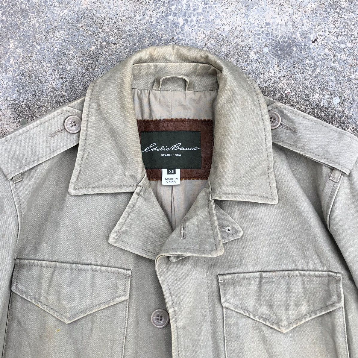 Eddie Bauer Vintage Eddie Bauer Sun Faded M65 Elbow Leather Patch Jacket Size US XS / EU 42 / 0 - 7 Thumbnail