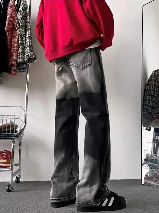Japanese Brand Retro straight washed gradient jeans Size US 30 / EU 46 - 6 Thumbnail
