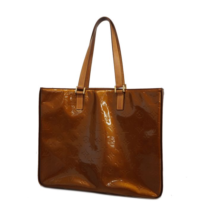 Louis Vuitton Beige Monogram Vernis Columbus Tote Bag