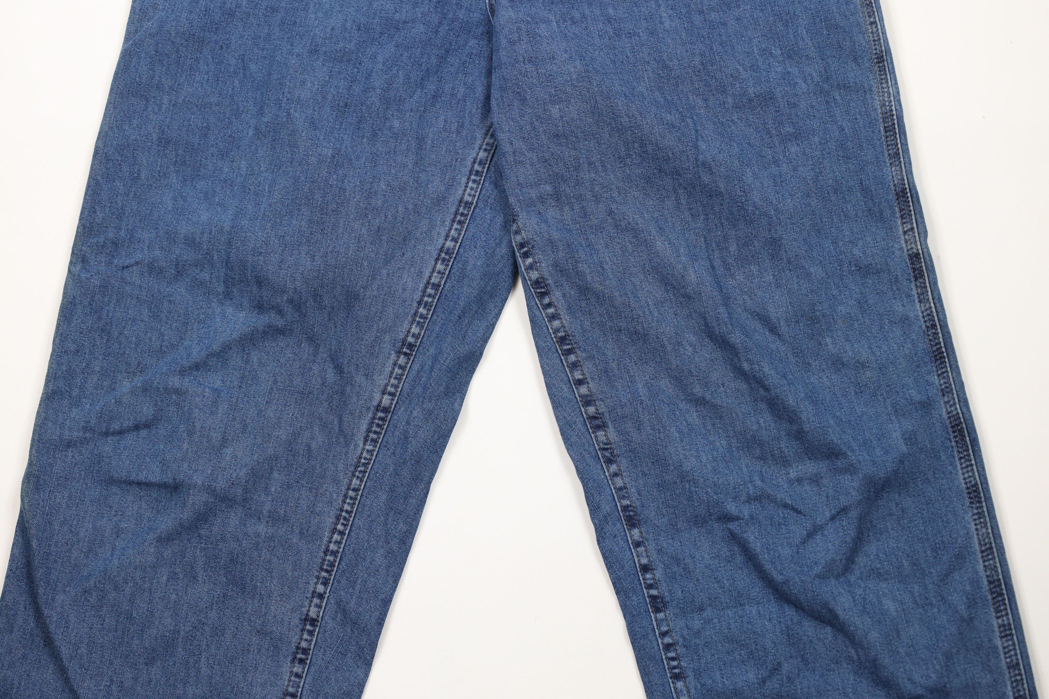 Lee × Vintage Vintage 90s Lee Rivet Wide Leg Dungaree Denim Jeans Blue Size 38" / US 16 / IT 52 - 3 Thumbnail