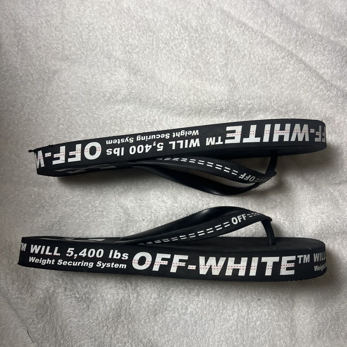 Off-White Off-White Industrial Logo Flip Flops Size US 10 / EU 43 - 3 Thumbnail