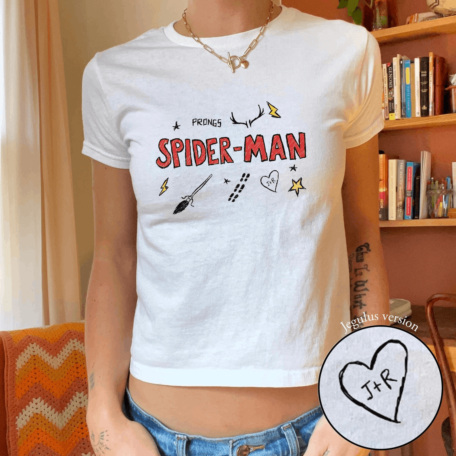 Other James Potter Spider-Man Doodles Baby Tee Size XS / US 0-2 / IT 36-38 - 2 Thumbnail