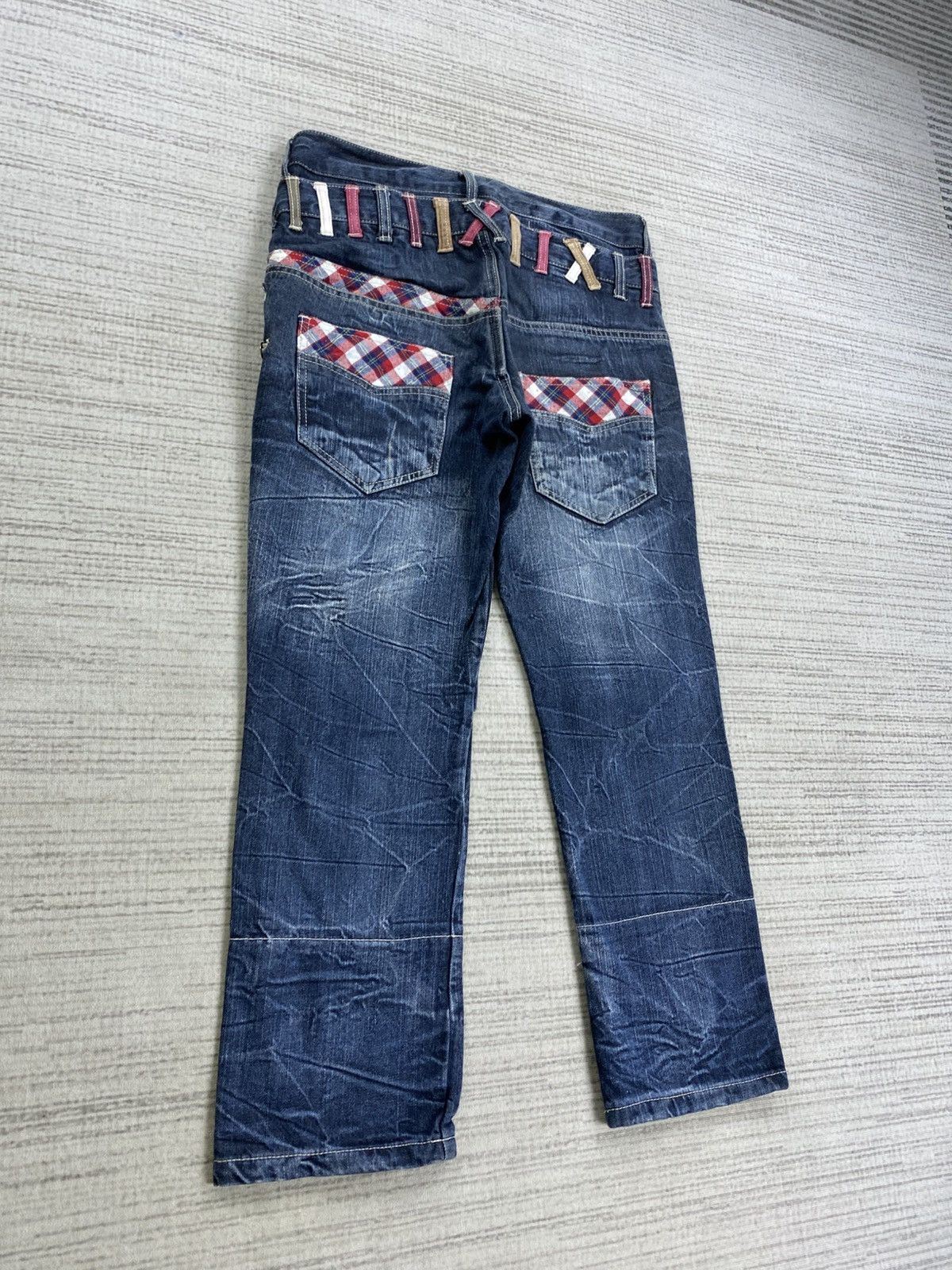 If Six Was Nine Vintage Roddle Japanese Brand Punk Double Waist Denim Pants Size US 31 - 6 Thumbnail