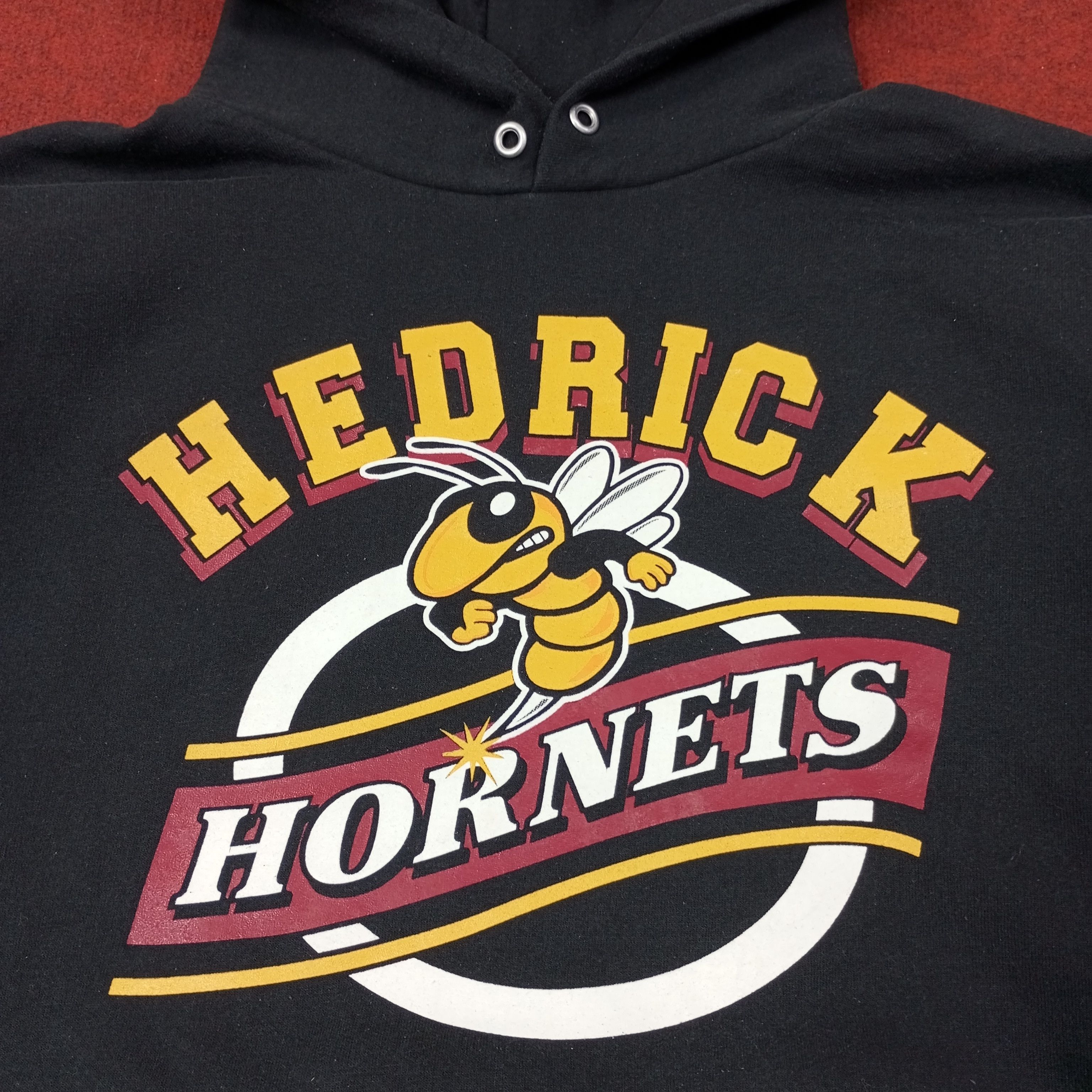 Vintage Hedrick Hornets Sports Team Hoodies c226n11 Size US M / EU 48-50 / 2 - 2 Thumbnail