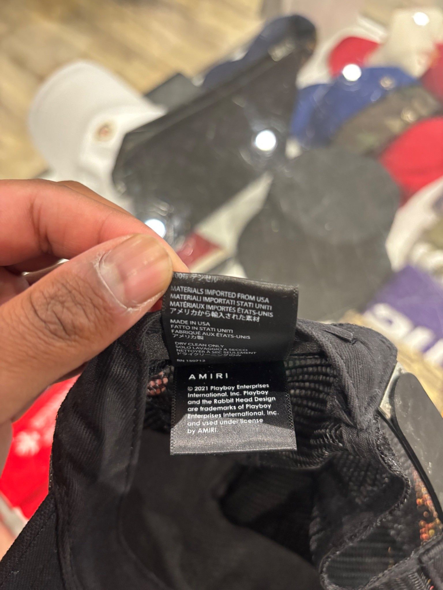 Amiri Amiri Reverse Playboy Trucker Hat Black Size ONE SIZE - 6 Thumbnail