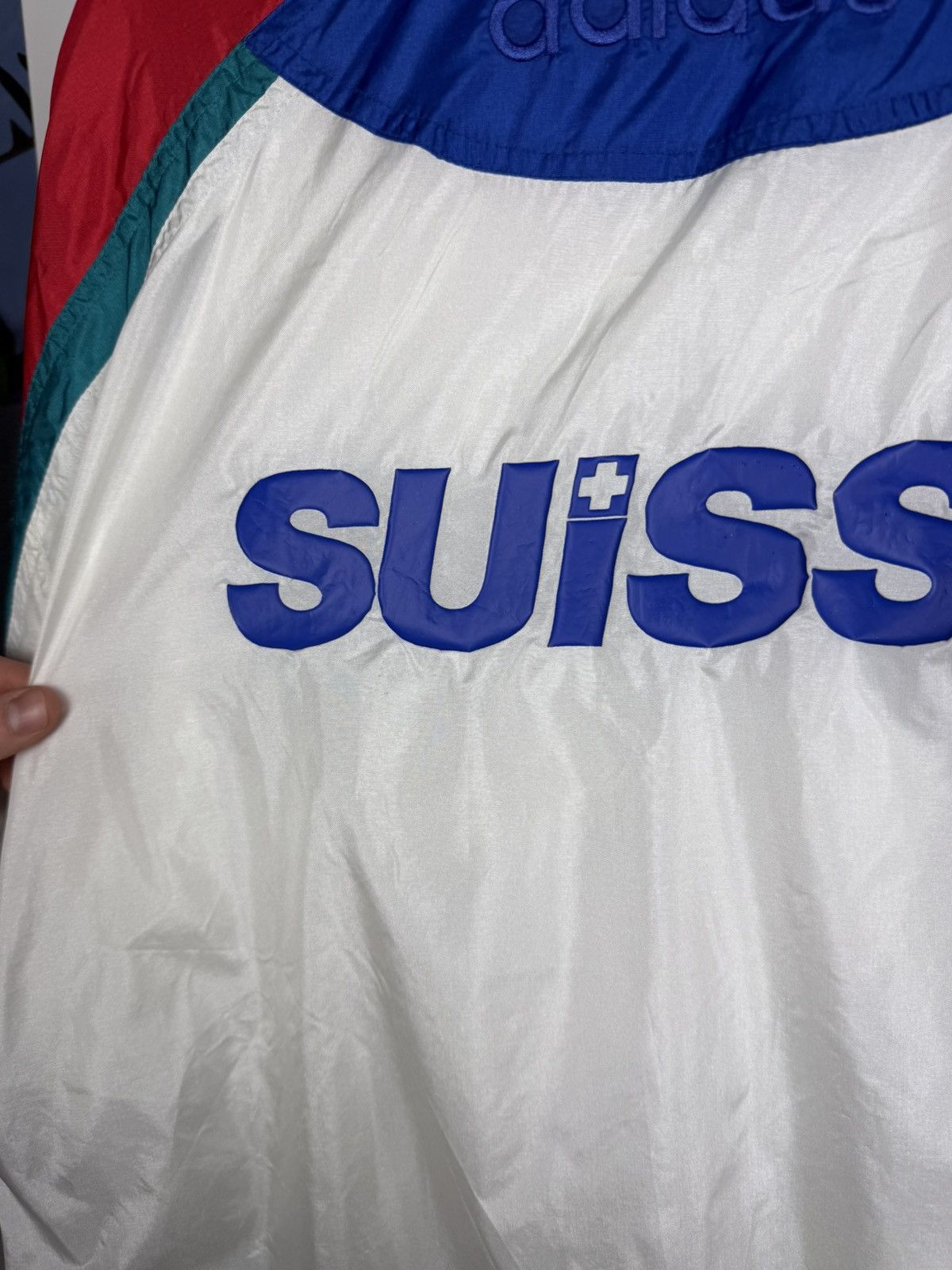 Adidas × Vintage Vintage 90's Adidas Suisse Olympic Track jacket Size US M / EU 48-50 / 2 - 12 Thumbnail