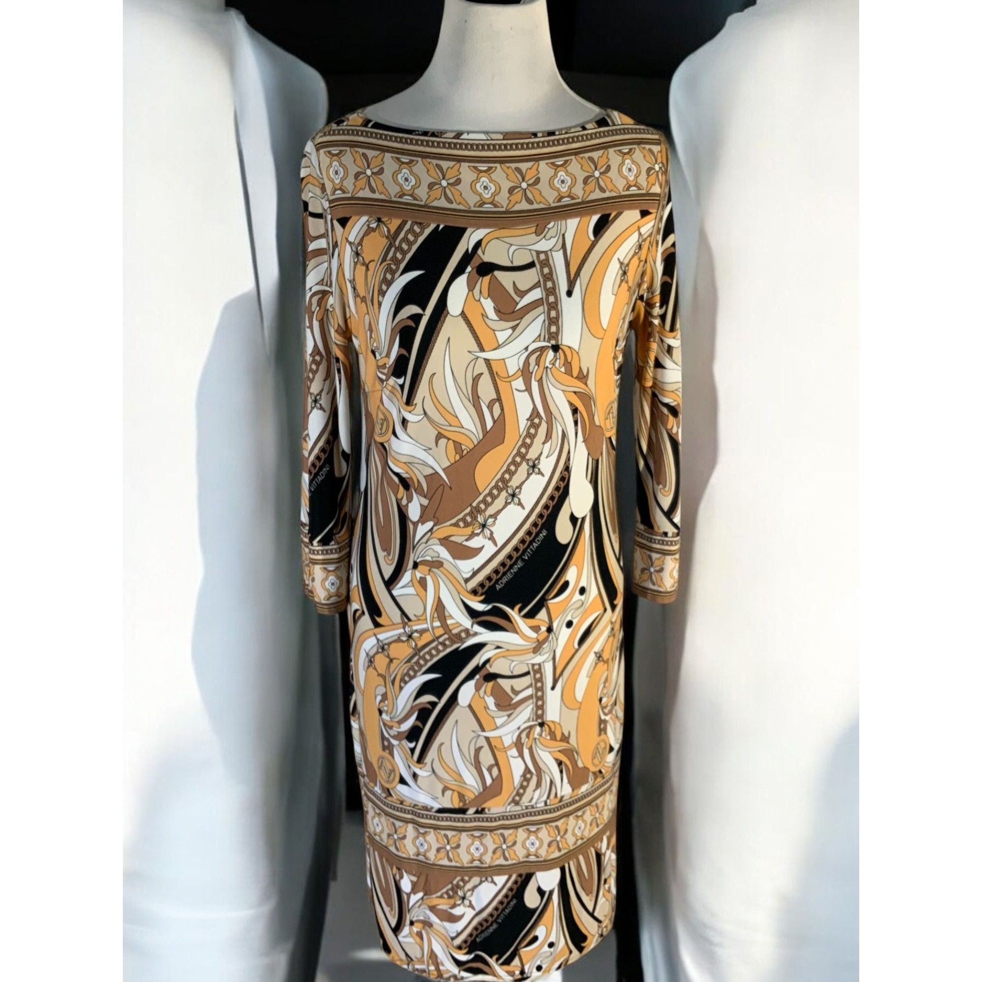 Designer Adrienne Vittadini Womens Small Midi Designer Dress Size S / US 4 / IT 40 - 8 Thumbnail