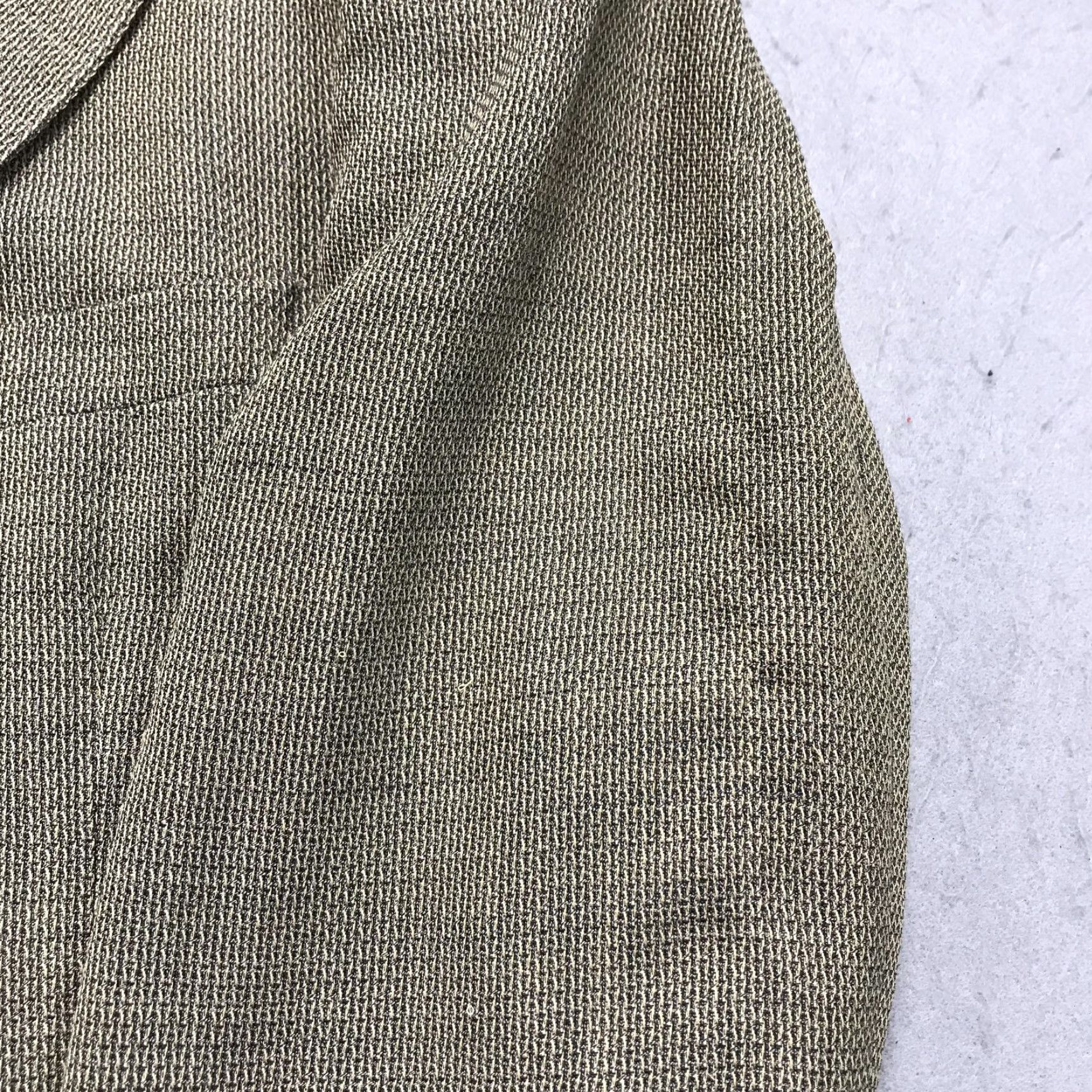 Loro Piana VINTAGE Loro Piana Sport Coat Mens 40R Tan Wool Blazer Geometric 2 Piece 3-Button Notch Lapel Woolmark Twister 110s Casual Wedding Formal Jacket Size 40R - 6 Thumbnail