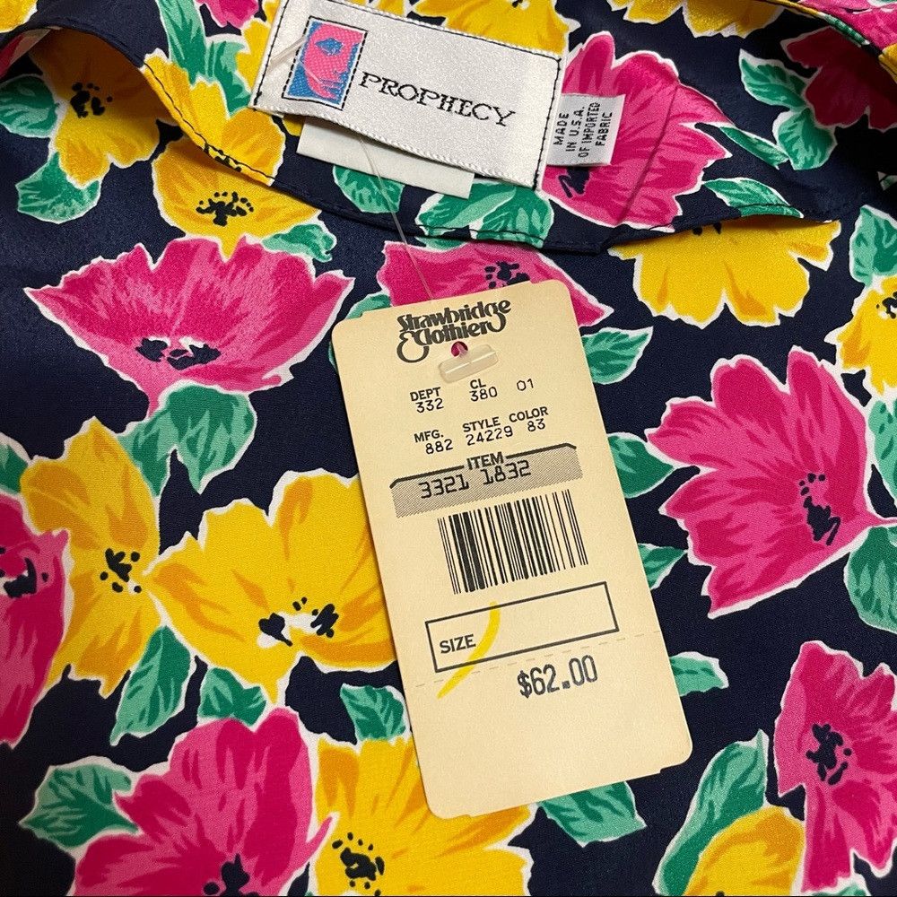 Other NWT New Vintage Prophecy Floral Blouse Shirt Size 12 Size XL / US 12-14 / IT 48-50 - 6 Thumbnail