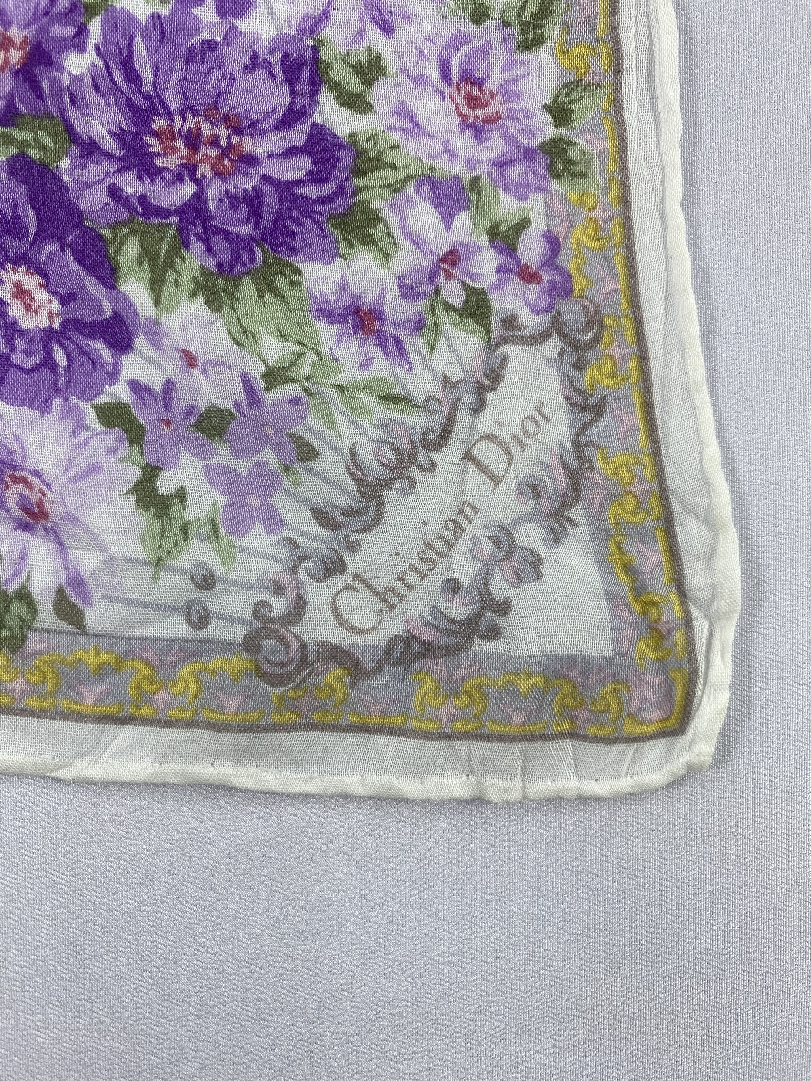 Vintage Christian Dior Handkerchief / Bandana / Neckerchief Size ONE SIZE - 5 Thumbnail