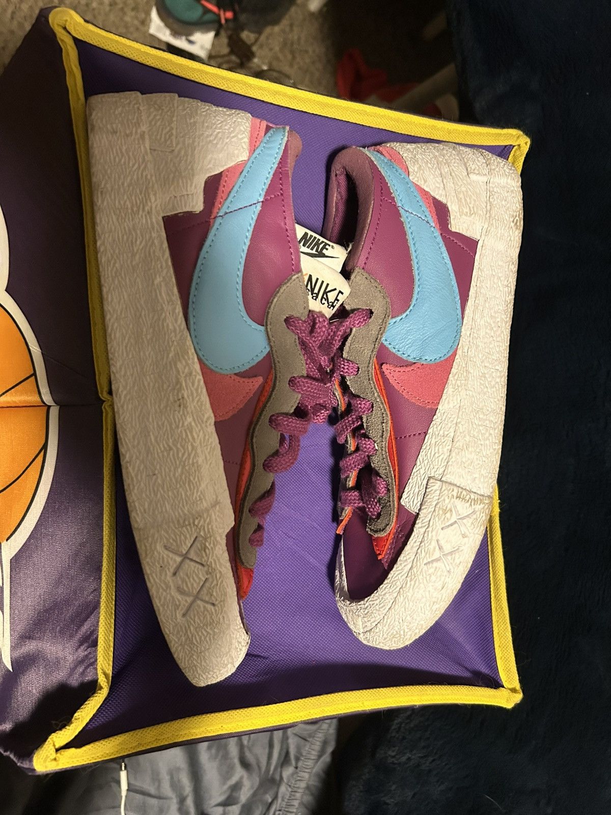 Kaws × Nike × Sacai Nike x Sacai x KAWS Blazer Low in the "Purple Dusk" Size US 8 / EU 41 - 6 Thumbnail