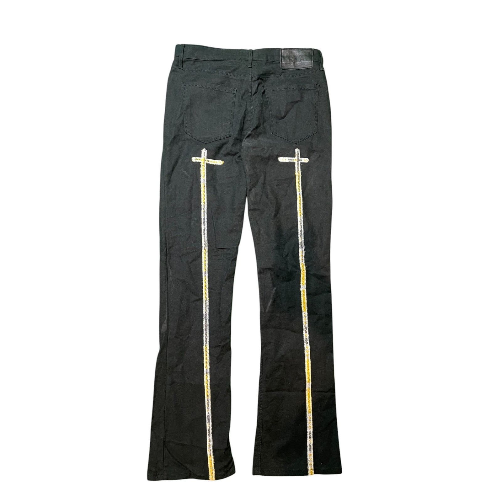 Rta RTA Jeans Black Yellow Size US 29 - 2 Thumbnail