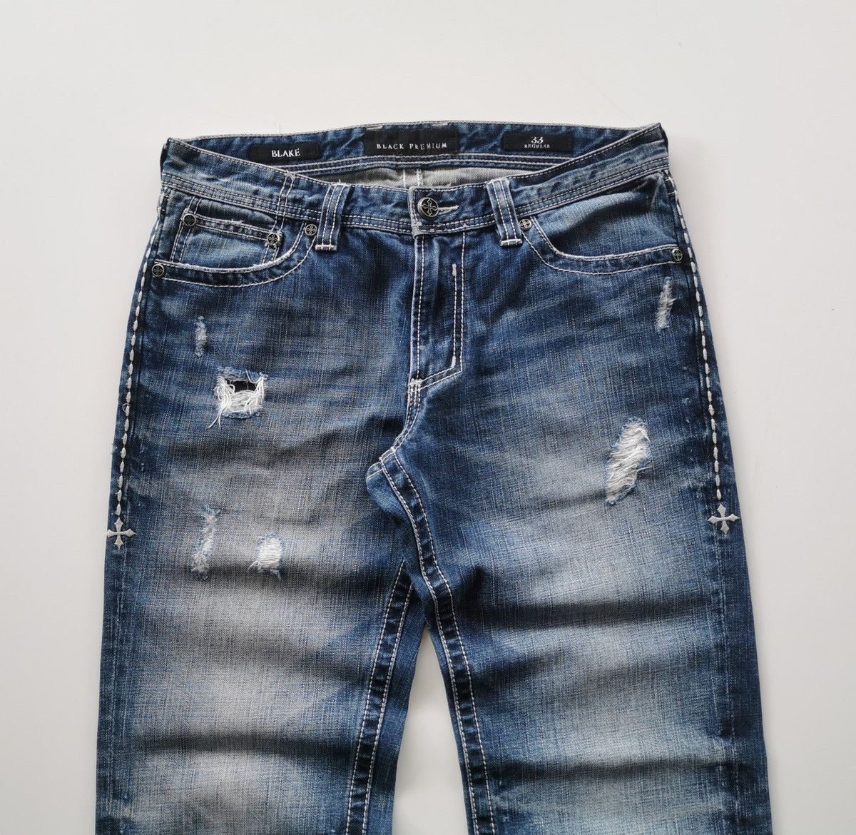Affliction Y2k Affliction Distressed Denim Black Premium Size US 34 / EU 50 - 3 Thumbnail