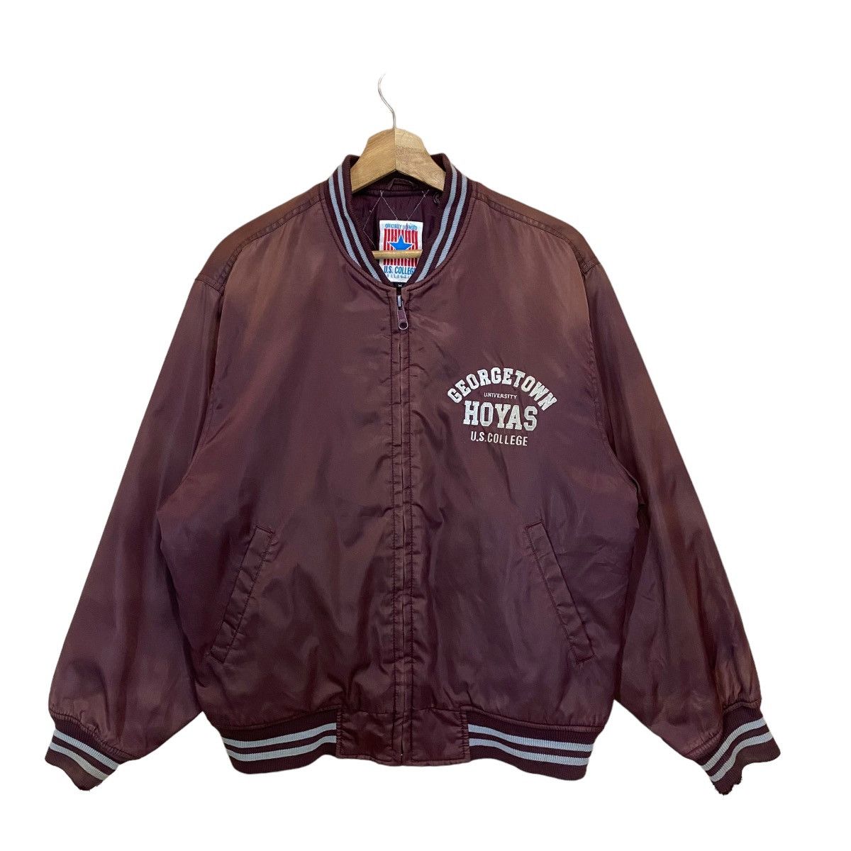 Vintage Vintage 90s University Georgetown Hoyas Bomber Jacket Size US M / EU 48-50 / 2 - 1 Thumbnail