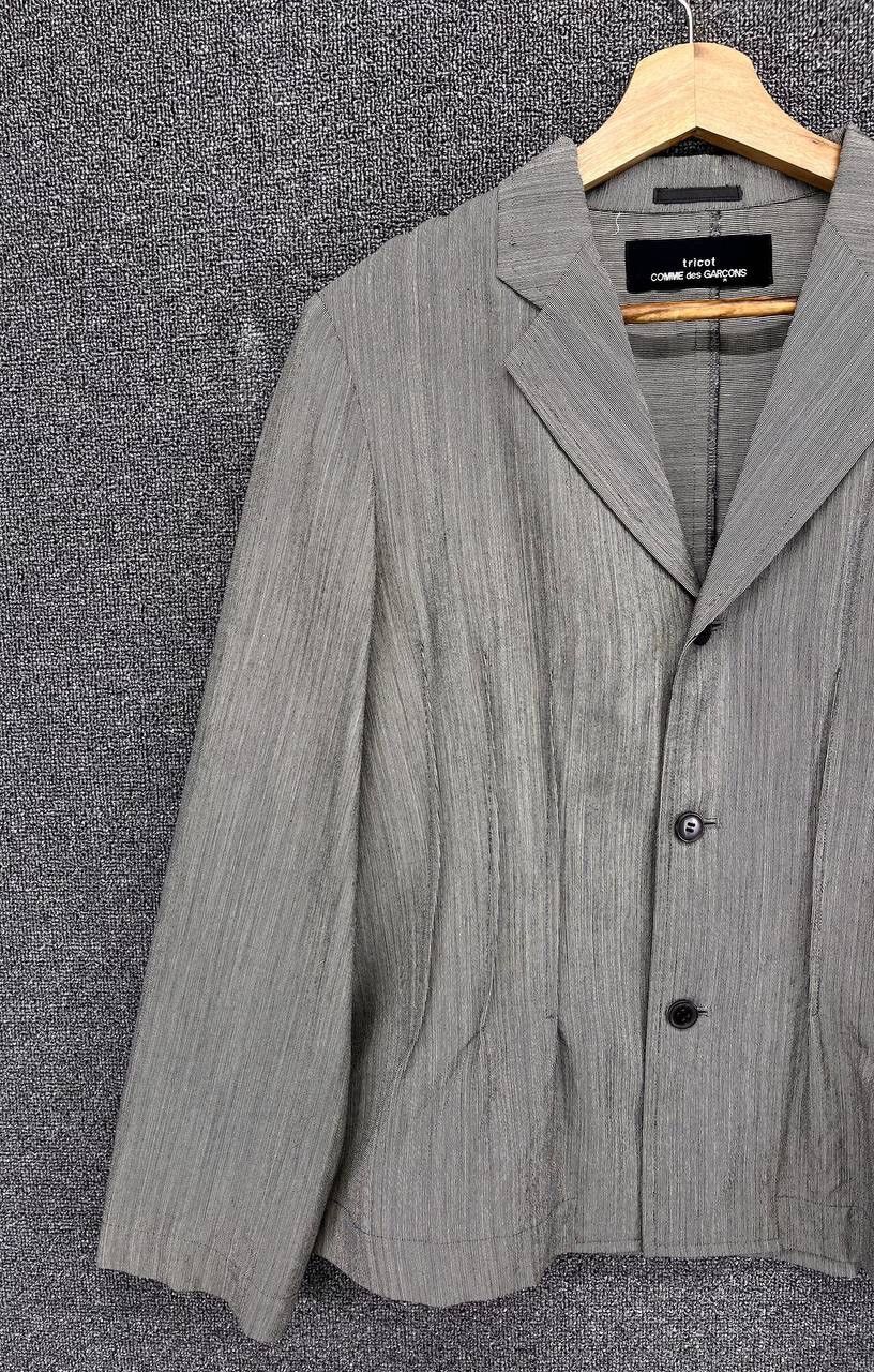 Comme des Garcons × Vintage Vintage 90s Comme Des Garcon Tricot Wool Blazer Coat Jacket Size M / US 6-8 / IT 42-44 - 4 Thumbnail
