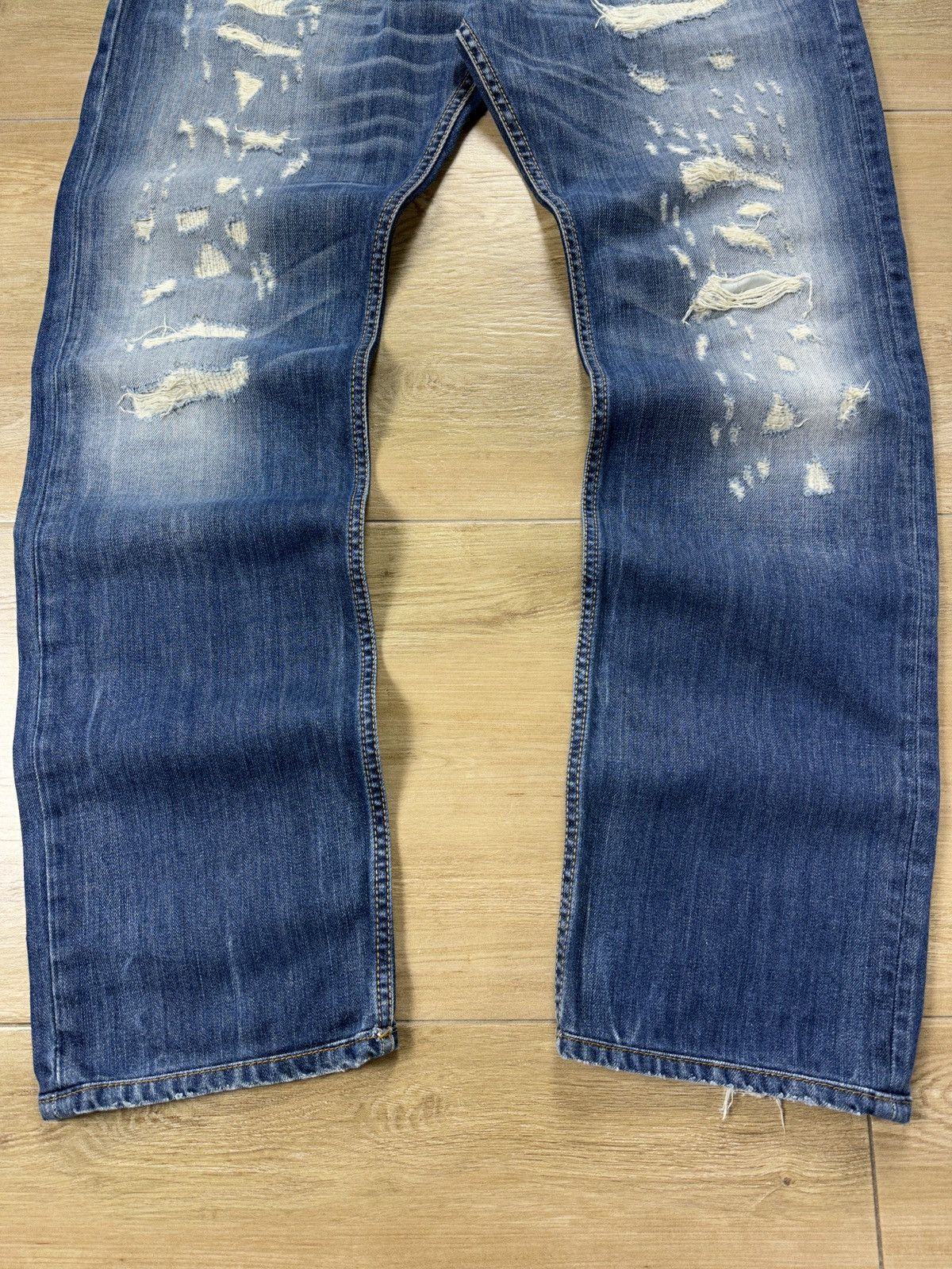Diesel × Vintage Vintage Y2K Diesel Safado Distressed Denim Jeans Pants Size US 34 / EU 50 - 3 Thumbnail