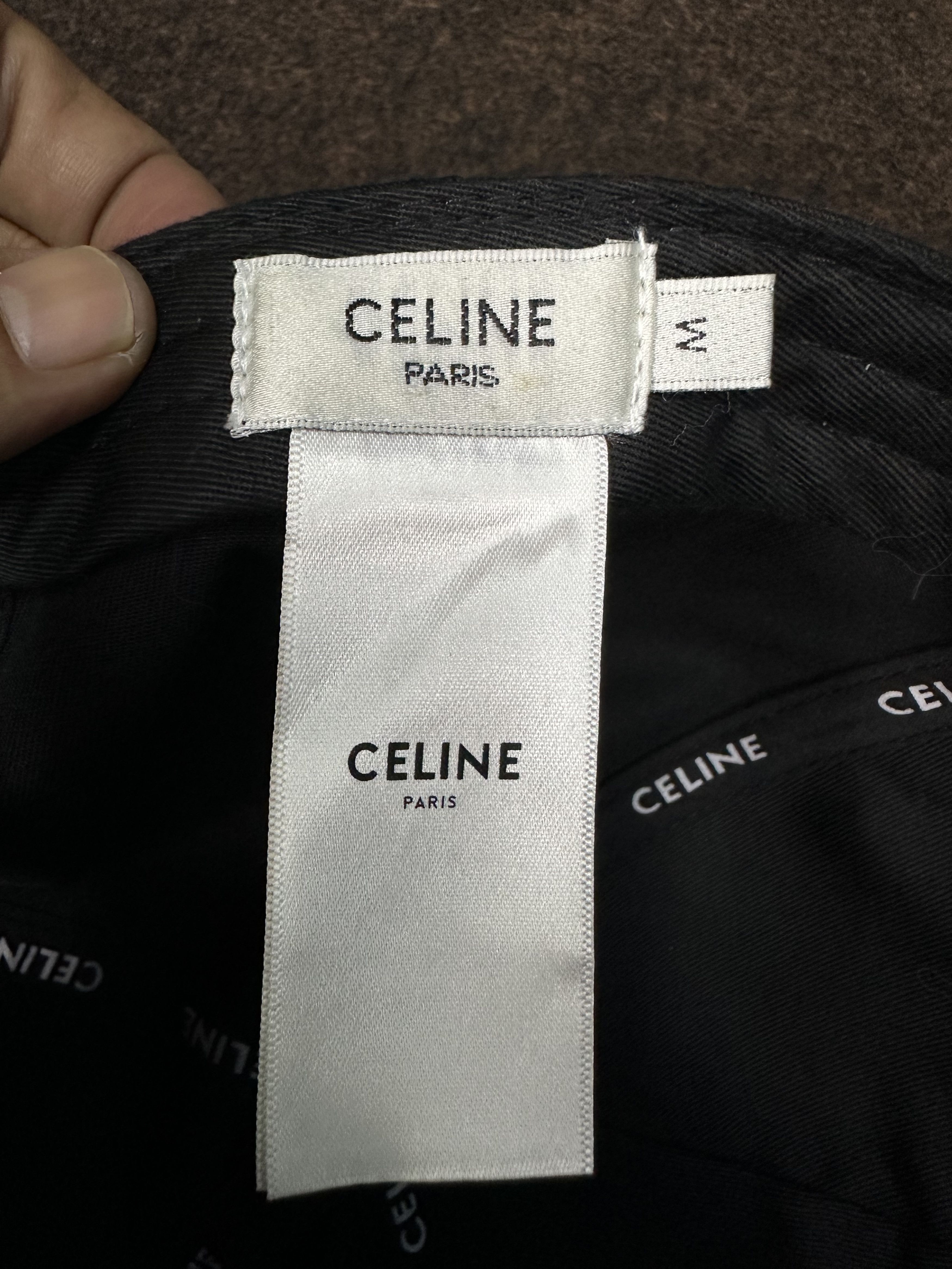 Celine Celine Triomphe Black Baseball Cap Size ONE SIZE - 8 Thumbnail