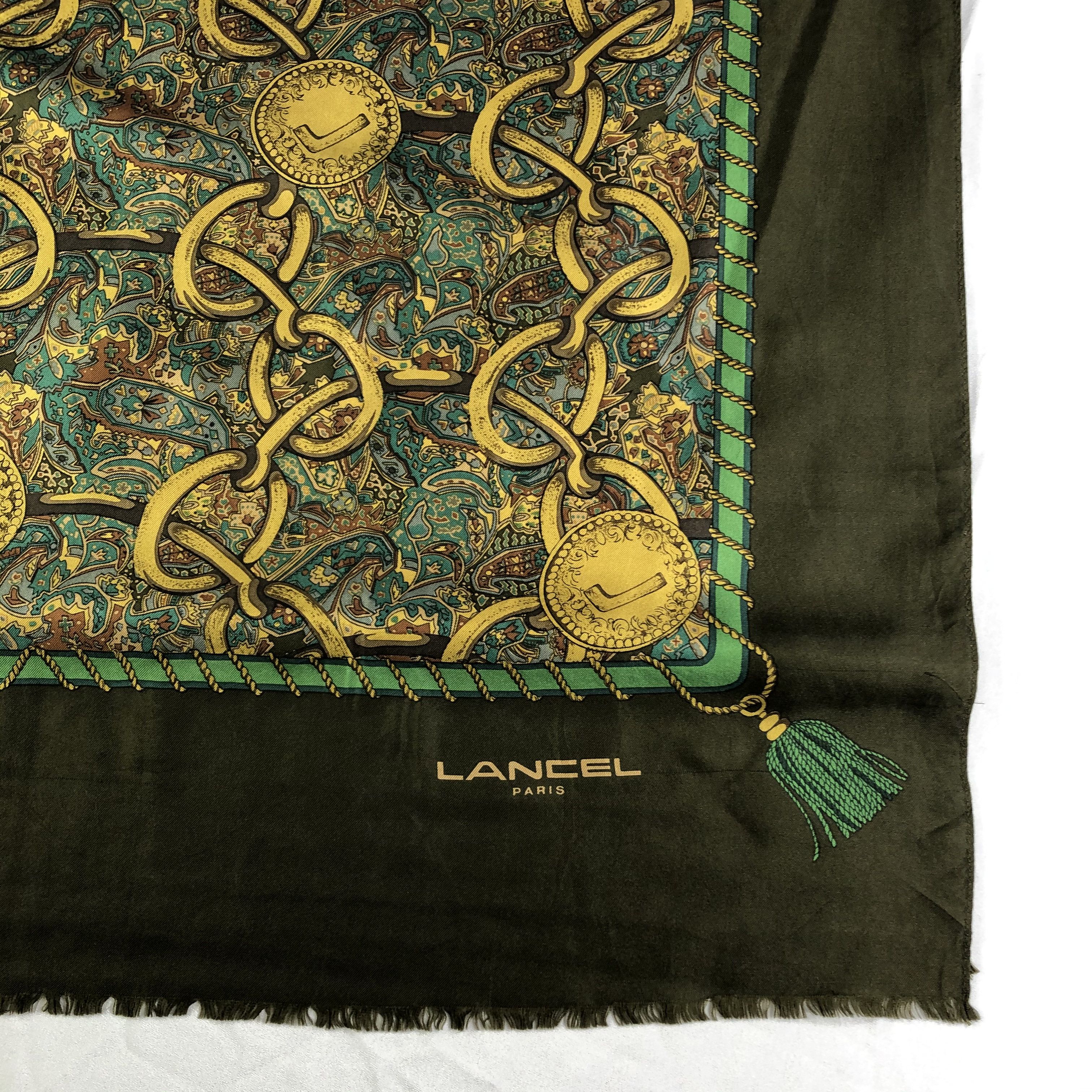 Lancel × Vintage Vintage Lancel Silk Scarf Size ONE SIZE - 4 Thumbnail