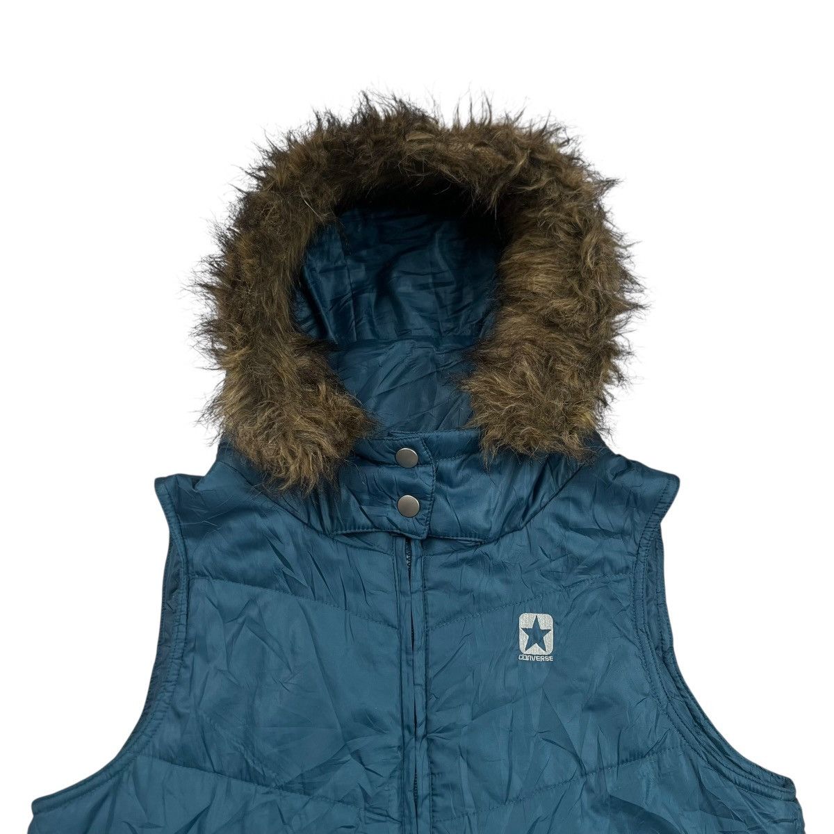 Japanese Brand Y2K Faux Fur Vest Converse Size US M / EU 48-50 / 2 - 4 Thumbnail