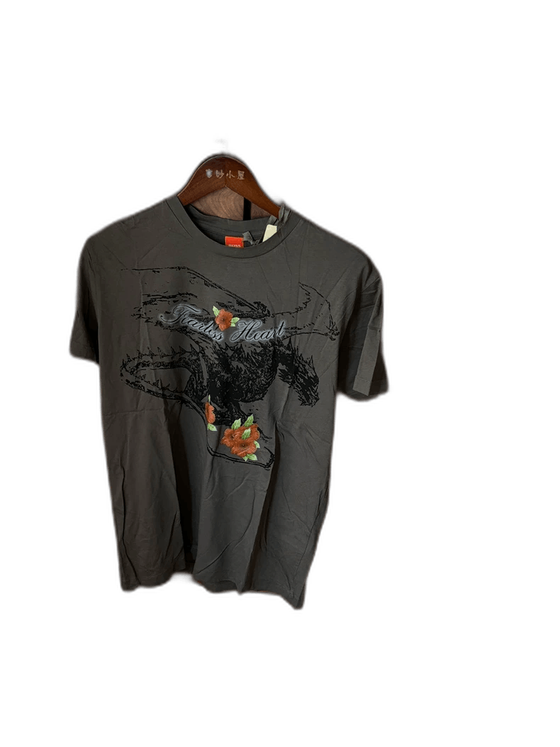 Emporio Armani Boss Short Sleeve T-Shirt with Floral Design Size US M / EU 48-50 / 2 - 1 Thumbnail