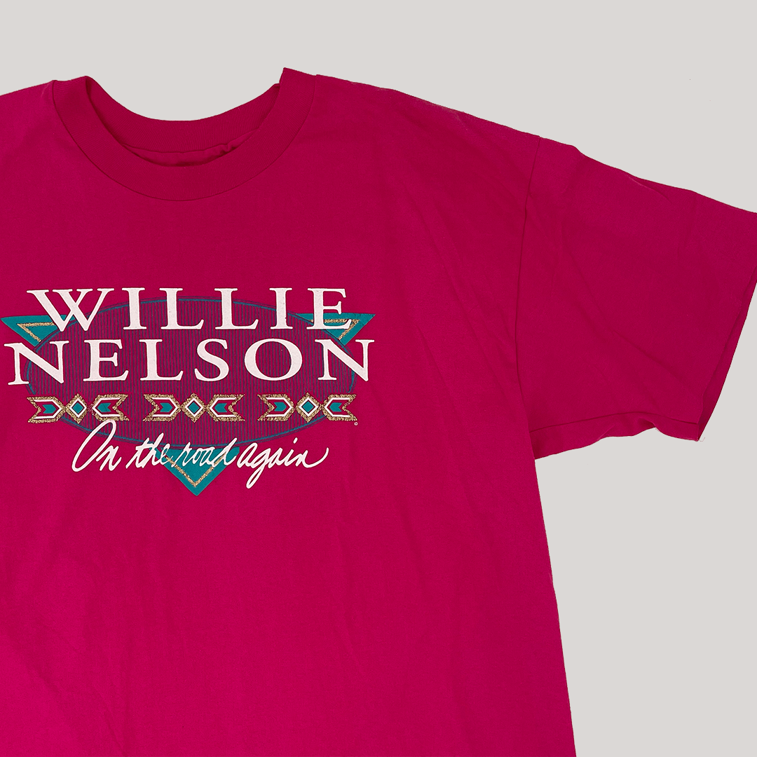 Band Tees × Vintage Vintage 90s Willie Nelson On The Road Again Size US M / EU 48-50 / 2 - 8 Thumbnail