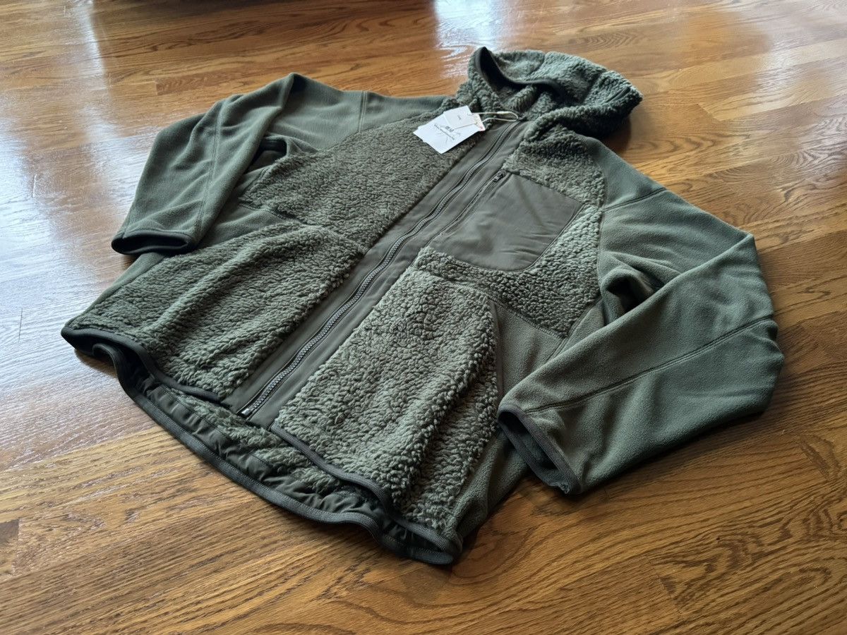 Uniqlo × White Mountaineering Medium Olive Fleece Long-Sleeve Hoodie Green Jacket Coat Size US M / EU 48-50 / 2 - 2 Thumbnail