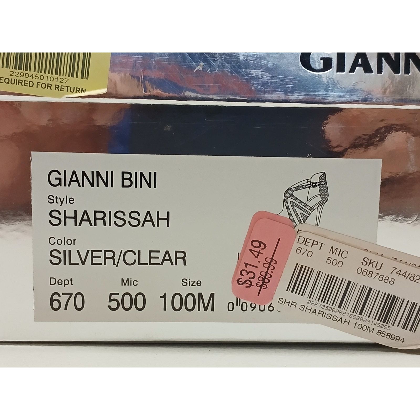 Other Gianni Bini (10M) Silver Rhinestone Stiletto High Heels Size US 10 / IT 40 - 2 Thumbnail