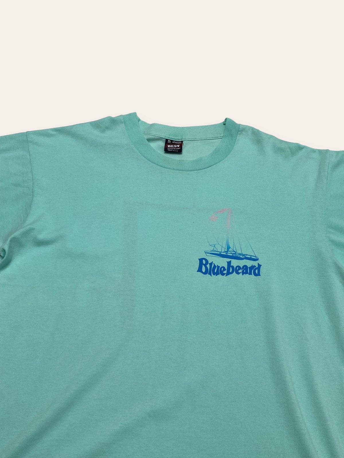 Vintage 90s VINTAGE BLUE BEARD Mint Colour Tee US Made Size US XL / EU 56 / 4 - 3 Thumbnail