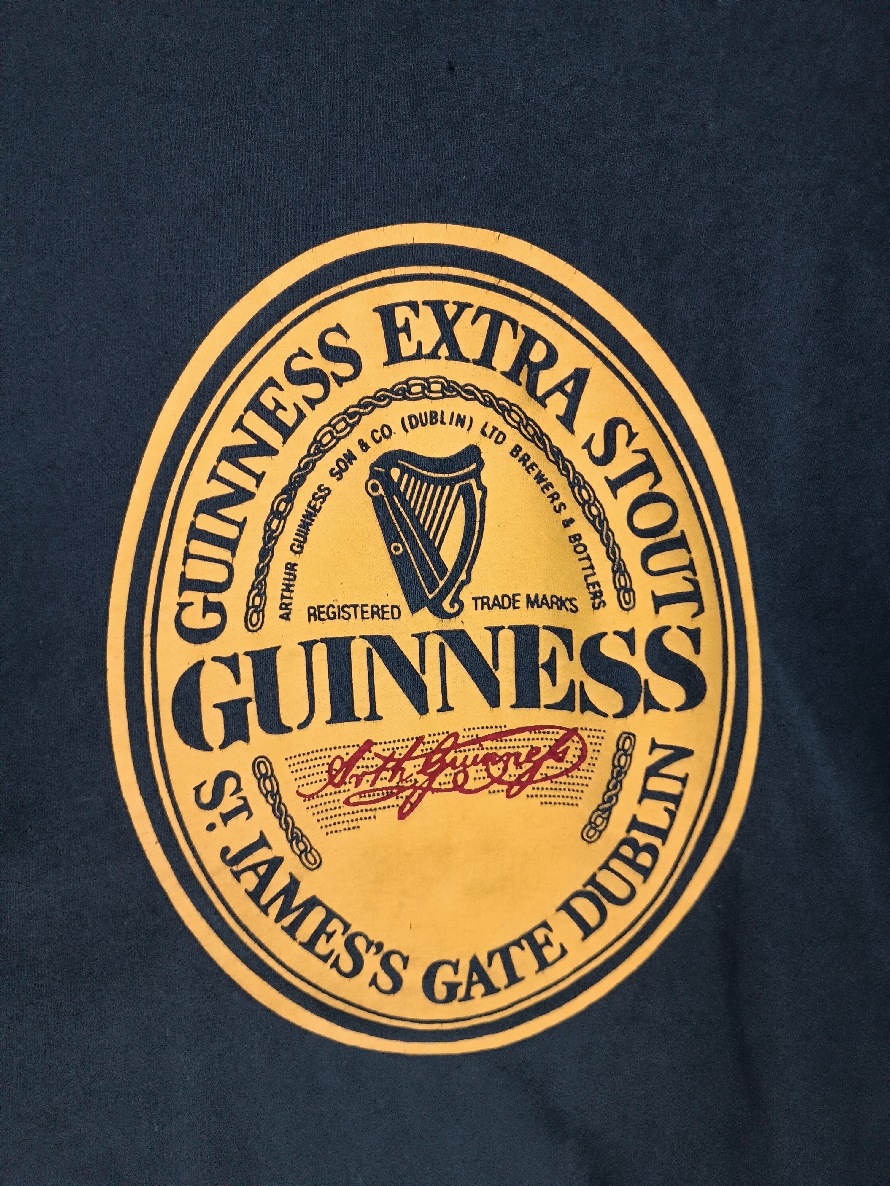 Other VINTAGE 80'S FADED GUINNESS STOUT VERY RARE TEE heineken Size US XL / EU 56 / 4 - 5 Thumbnail