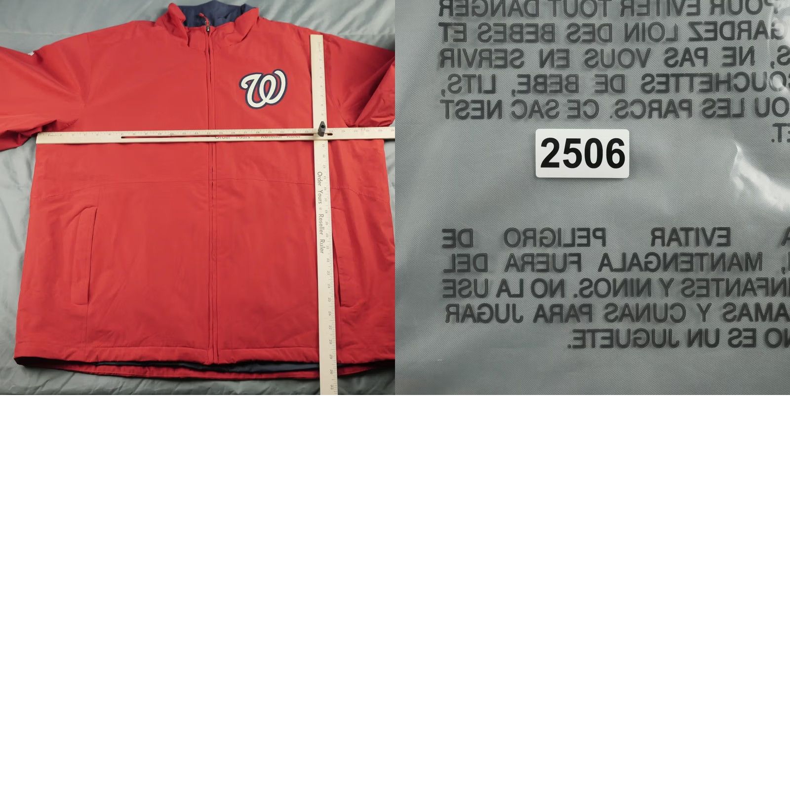 MLB Washington Nationals Jacket Mens XL Red Majestic MLB Full Zip Authentic 2014 Size US XL / EU 56 / 4 - 9 Thumbnail