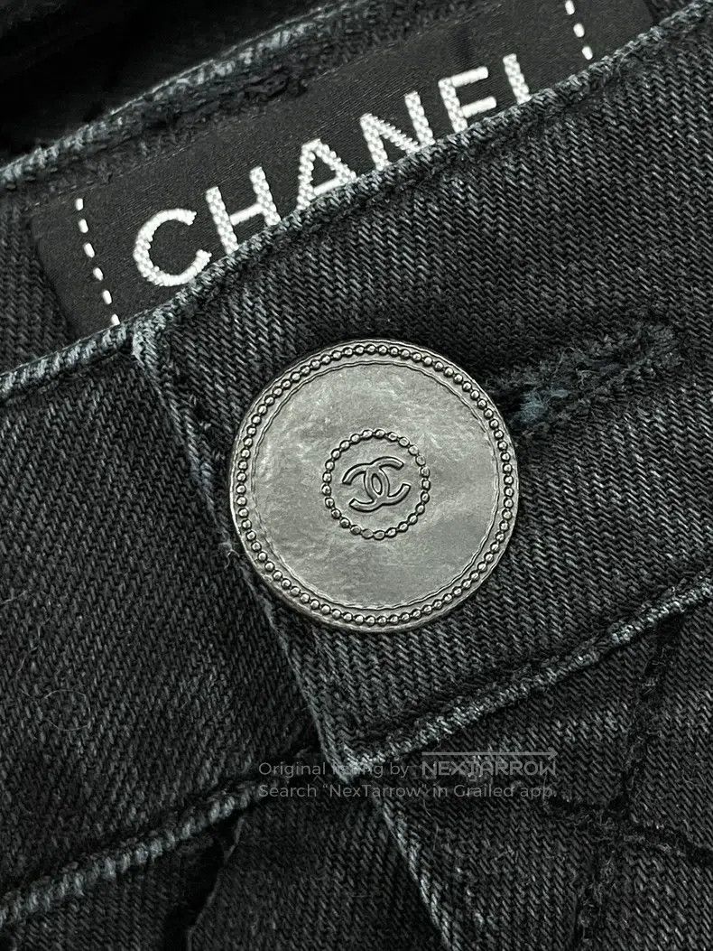 Chanel Chanel Black diamond-patterned jeans Size 25" / US 0 / IT 36 - 9 Thumbnail
