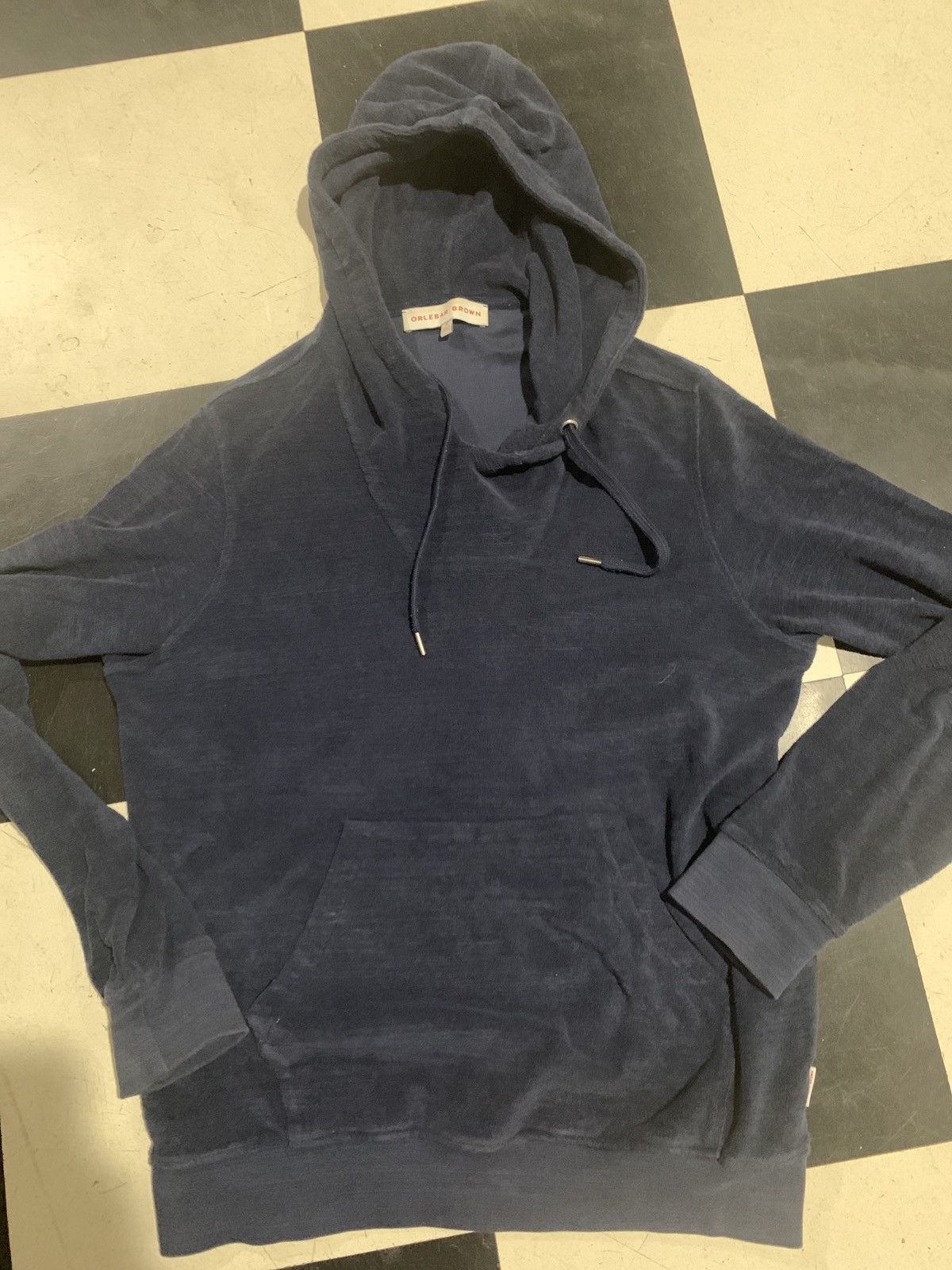 Orlebar Brown Terry Navy Hoodie ($400 RTL)