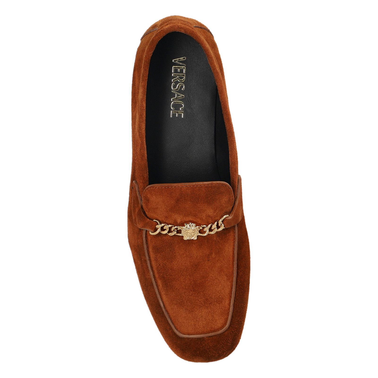 VERSACE Women's Brown Suede Loafers New And Authentic (Women
