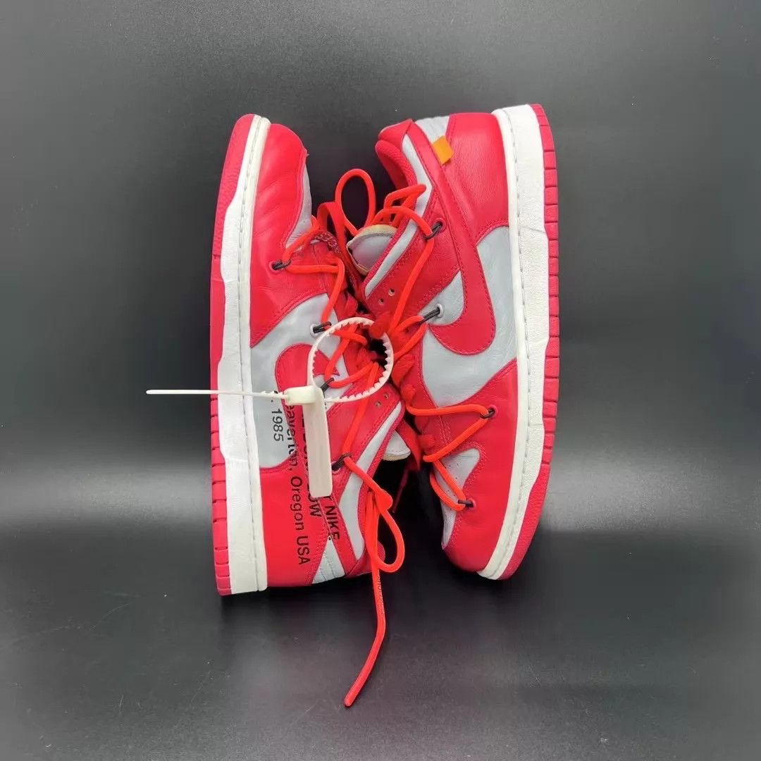 Off-White Off-White x Nike Dunk gray red 42 stars intact box & extras Size US 9 / EU 42 - 3 Thumbnail