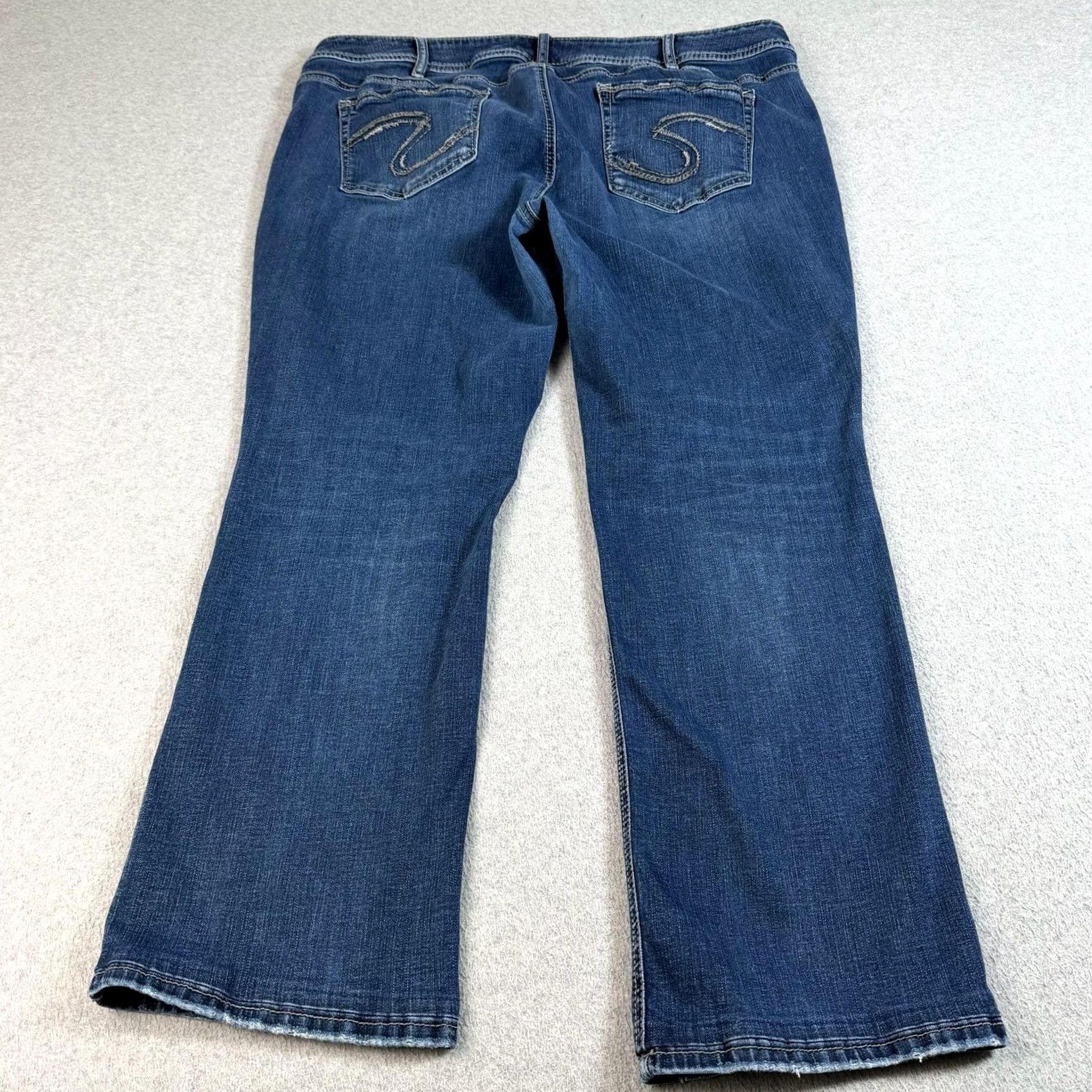 Silver Jeans Co. Silver Jeans Co. Elyse Slim Boot Jeans Womens 20 Blue Stretch Bootcut Denim Size 42" / US 20 - 2 Thumbnail