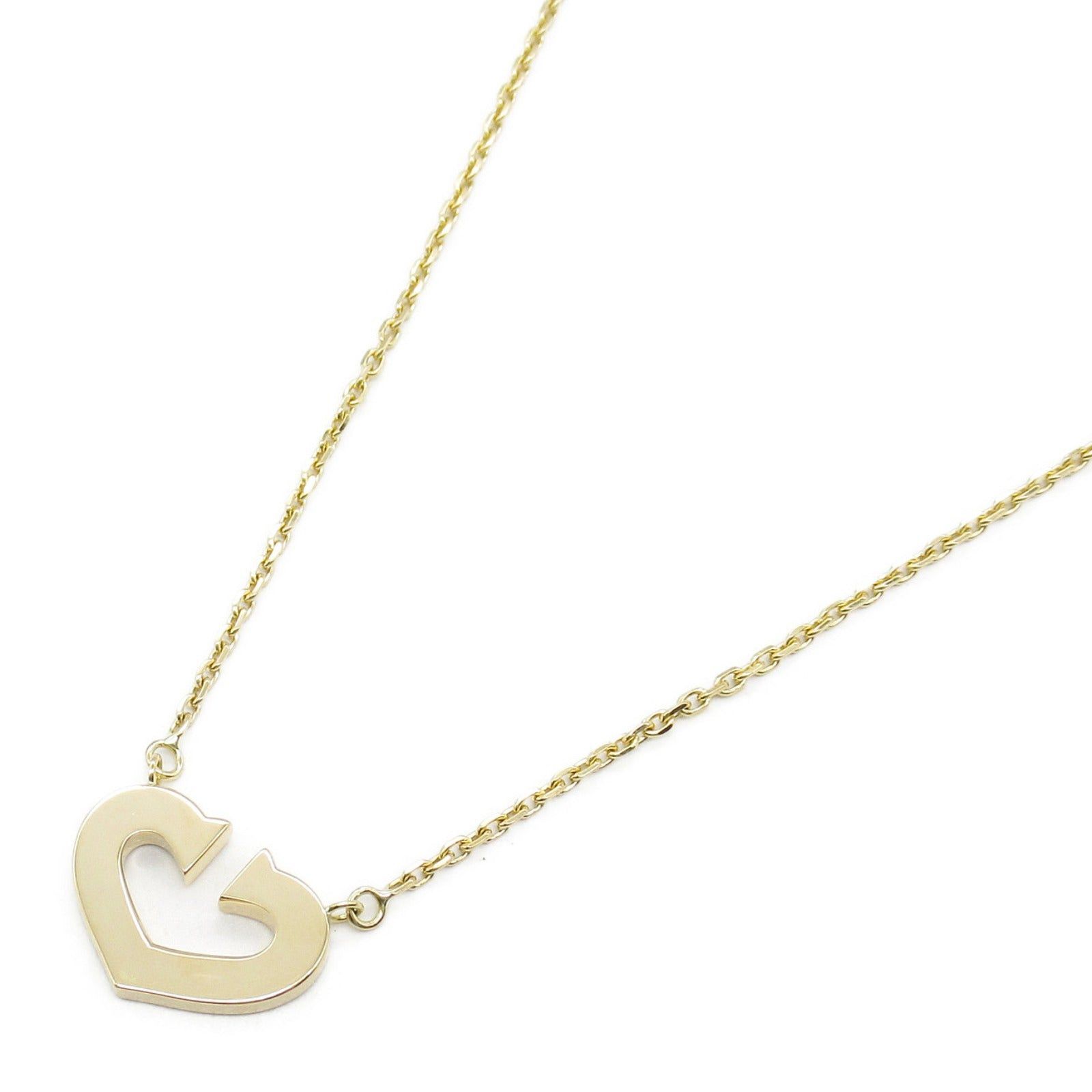 Cartier Cartier C Heart Necklace K18 (Yellow Gold) Silver Size ONE SIZE - 1 Thumbnail