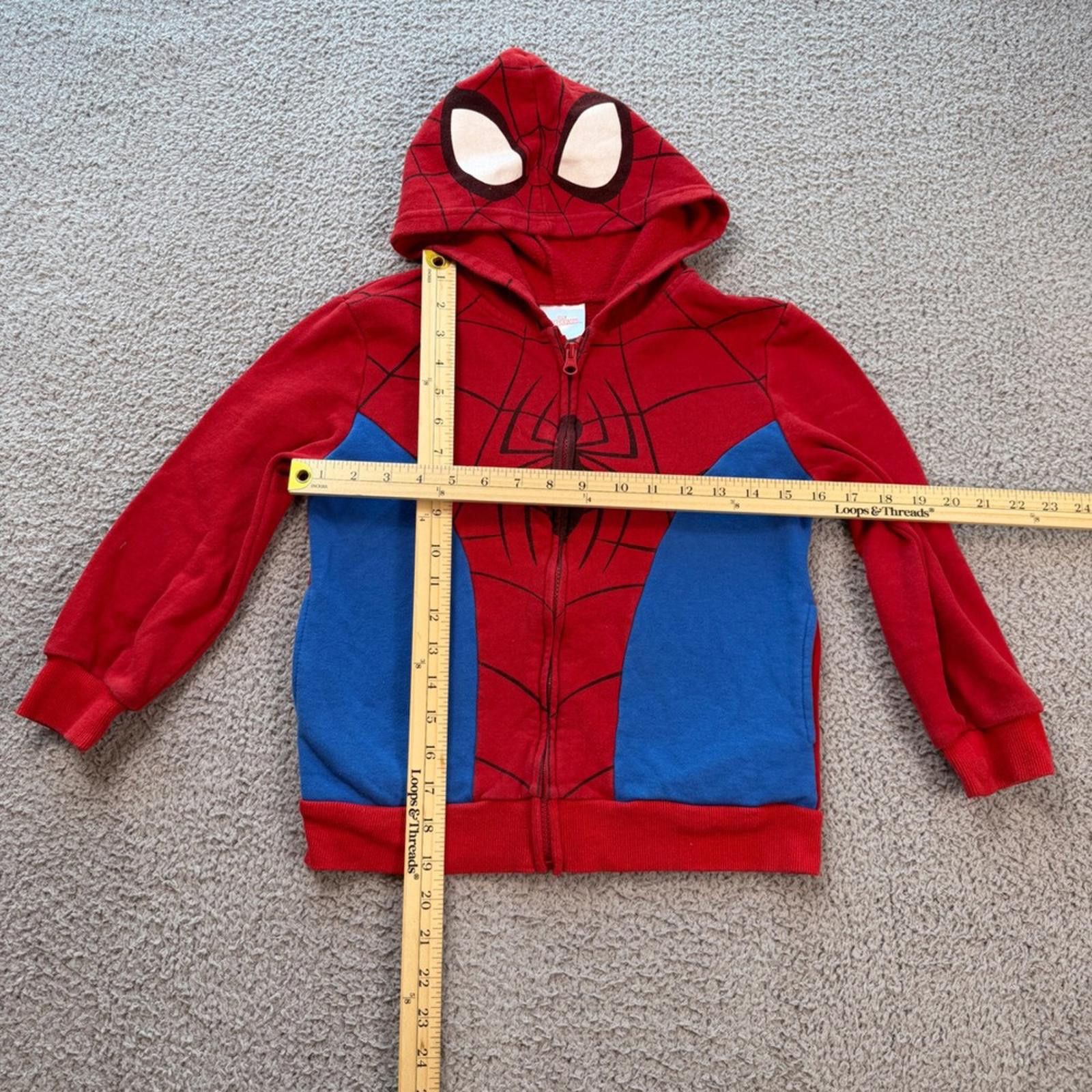 Marvel Comics Marvel Spider-Man Zip Up Hoodie Youth Size 7/8 Sweatshirt Size US XXS / EU 40 - 3 Thumbnail